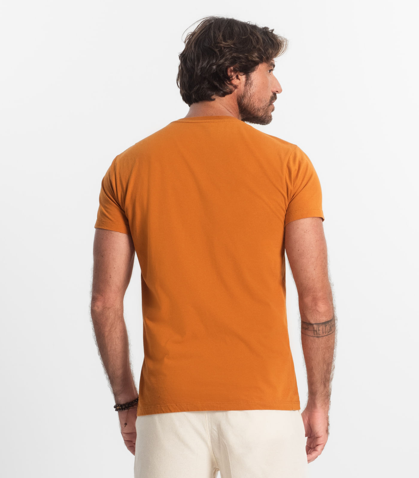 Camiseta Masculina Básica Select Marrom - Imagem 15