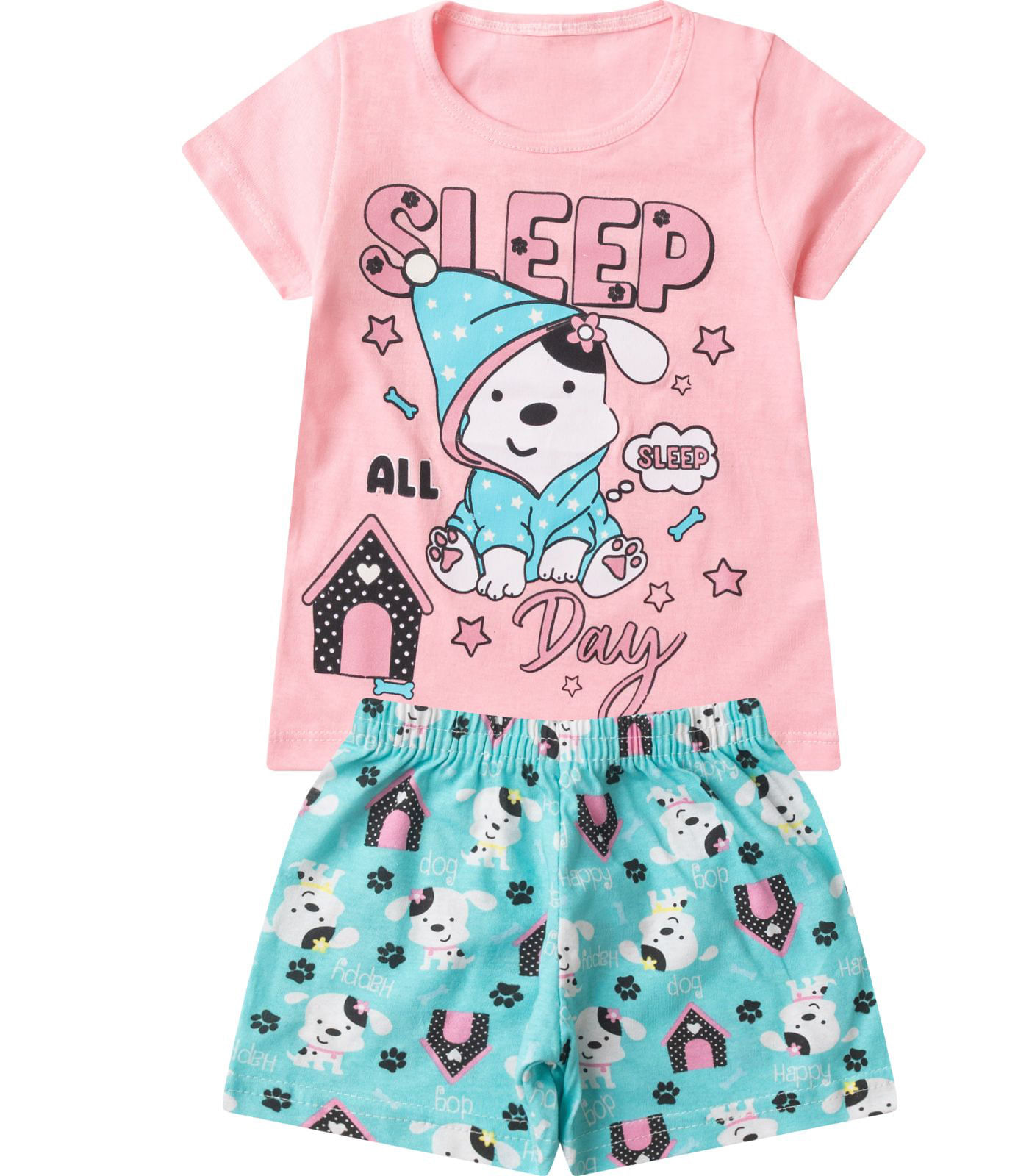 Pijama Infantil Menina Brilha no Escuro Select Rosa - Imagem 2