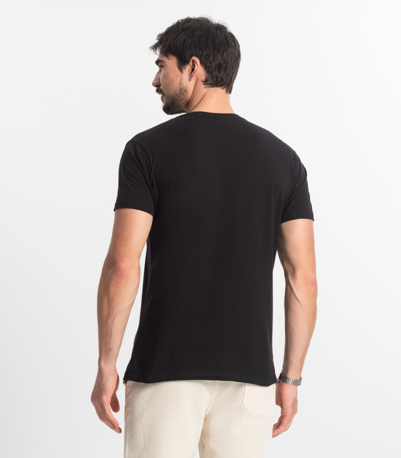 Camiseta Masculina Básica Select Preto - Imagem 7