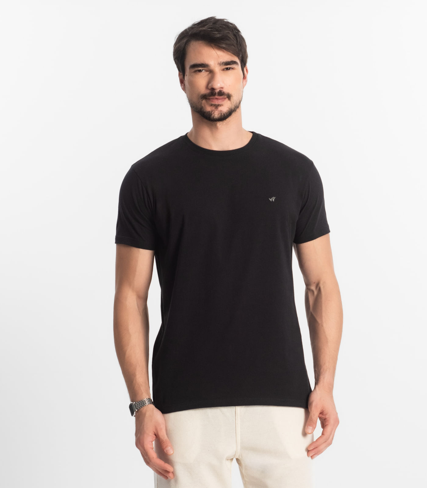 Camiseta Masculina Básica Select Preto