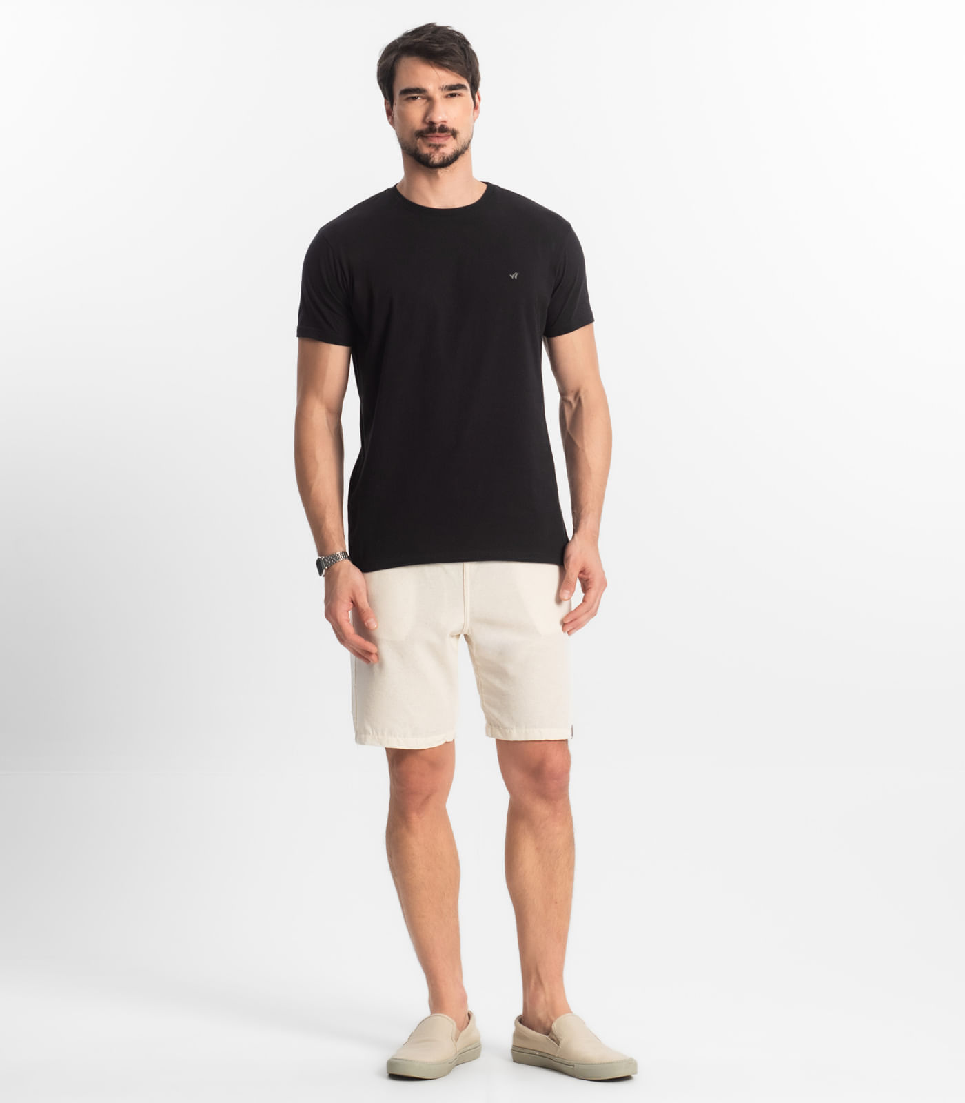 Camiseta Masculina Básica Select Preto - Imagem 4