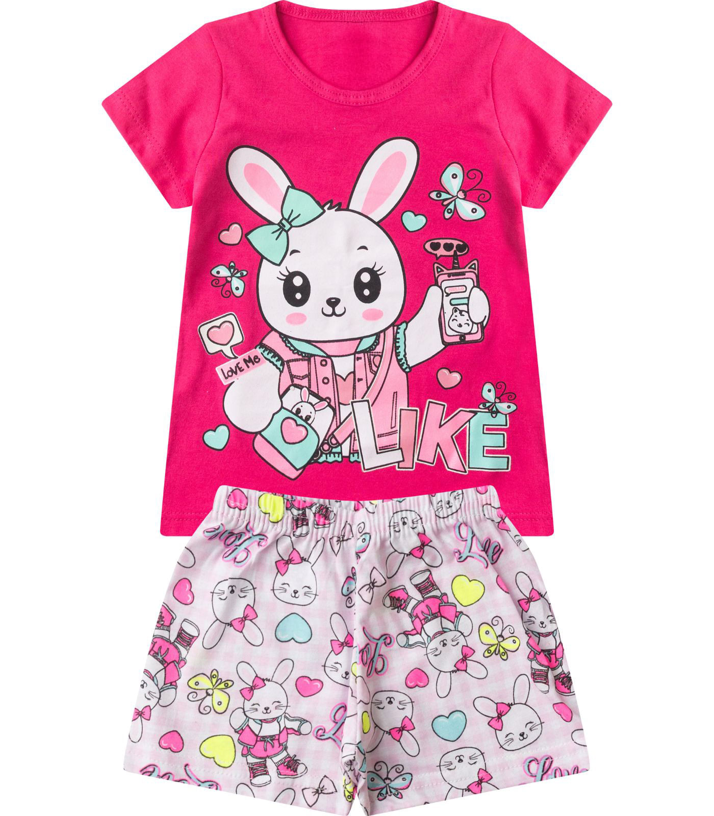 Pijama Infantil Menina Brilha no Escuro Select Rosa - Imagem 3