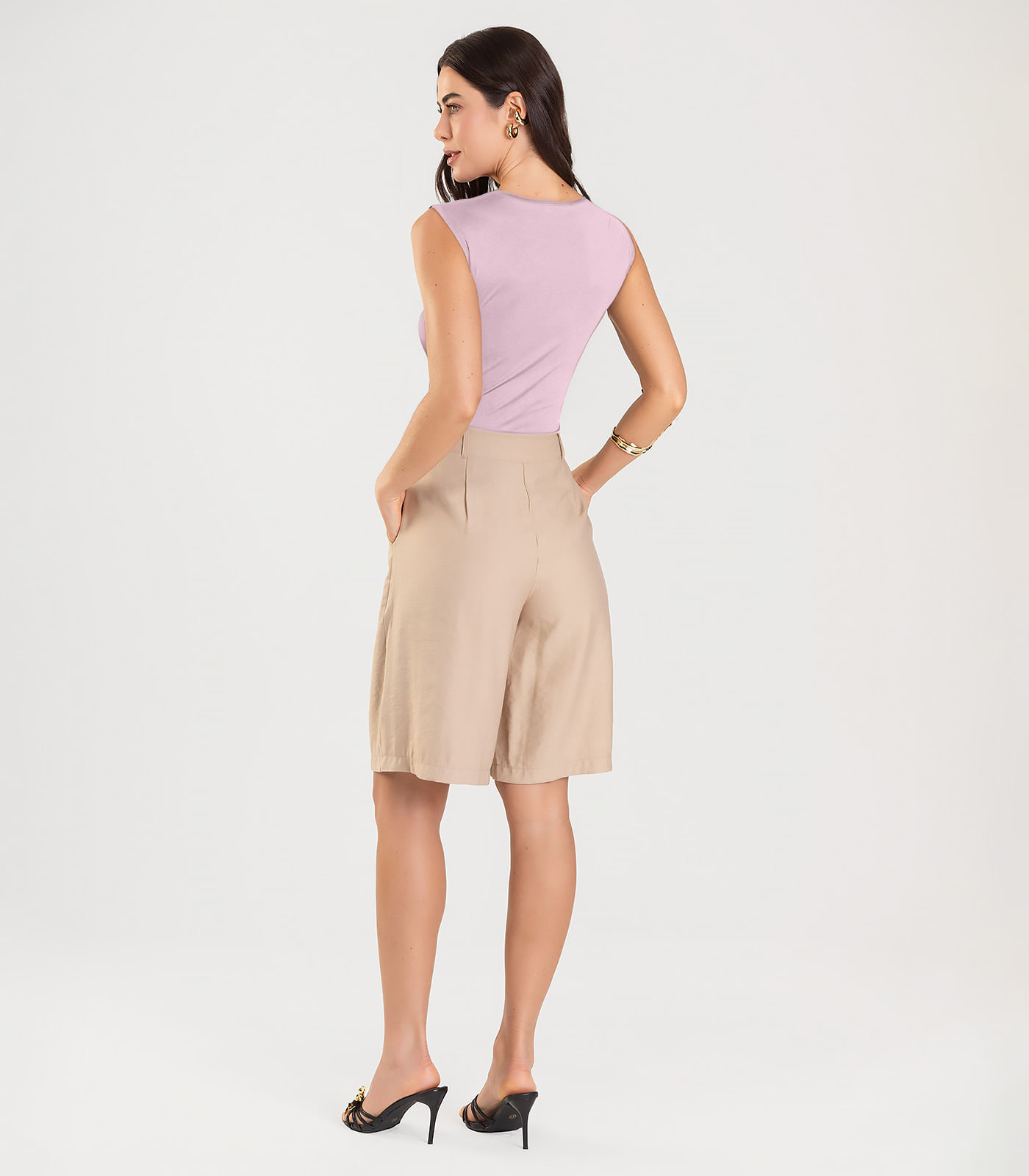 Blusa Feminina Com Decote Quadrado Dianna Rosa - Imagem 3