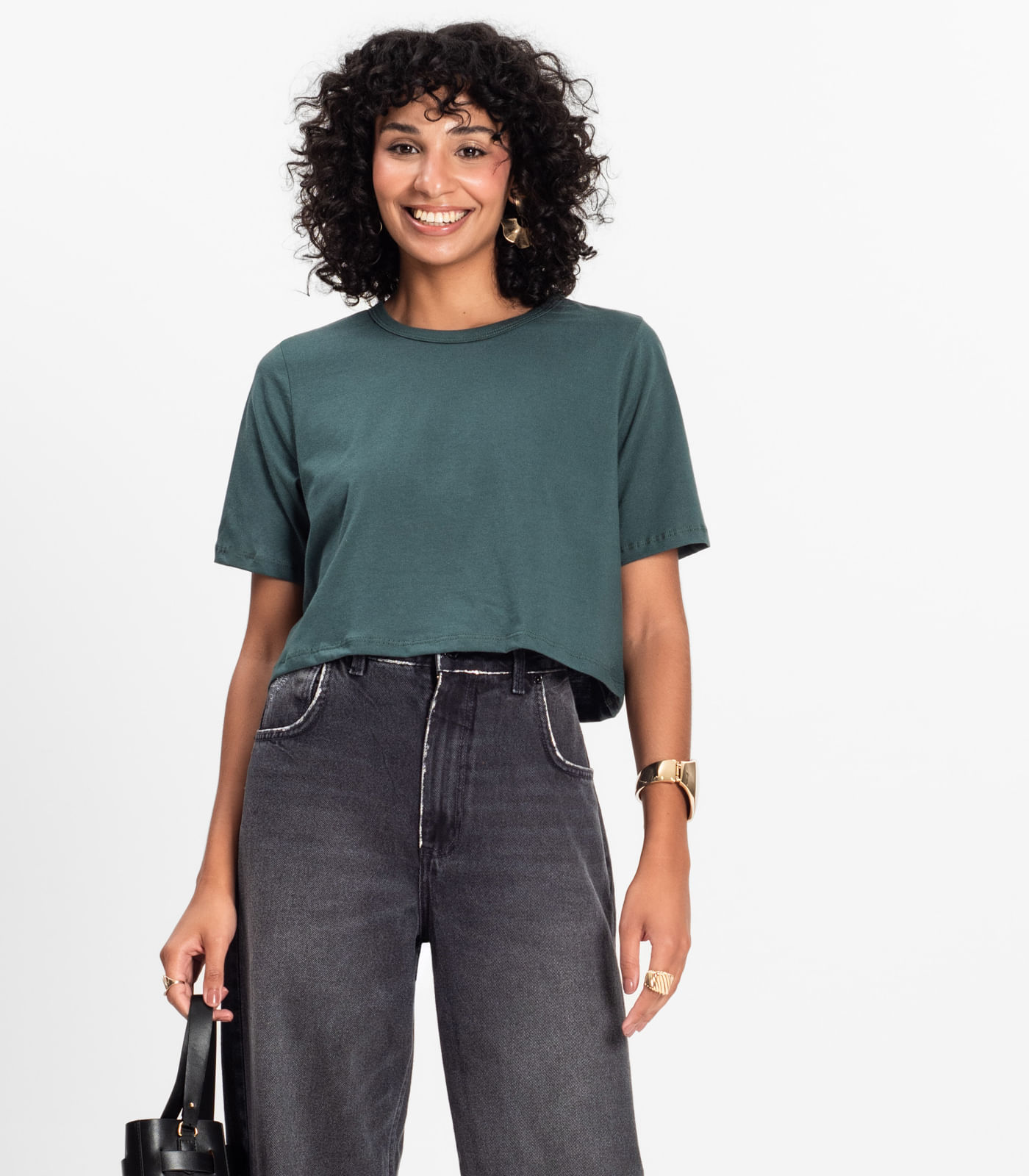 Blusa Cropped Lisa Select Verde - Imagem 5
