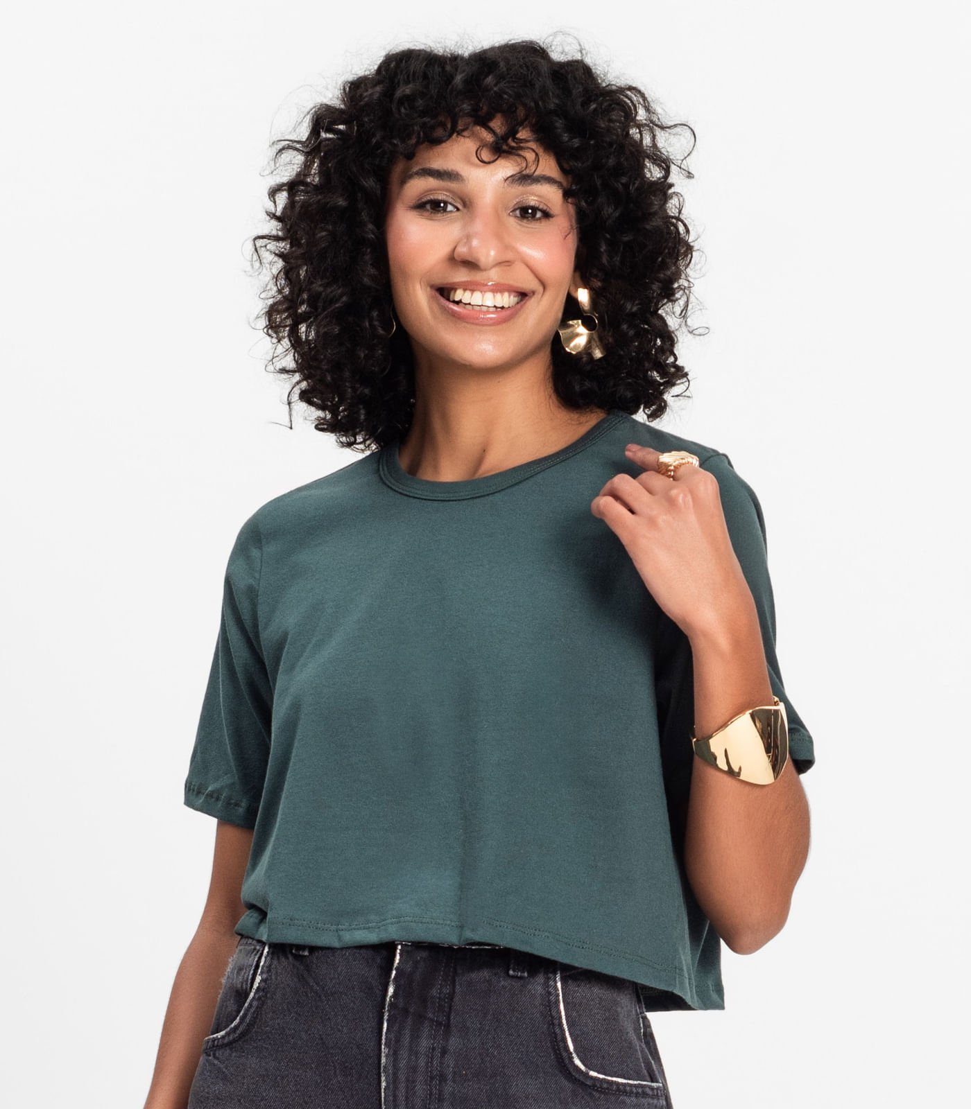 Blusa Cropped Lisa Select Verde - Imagem 14
