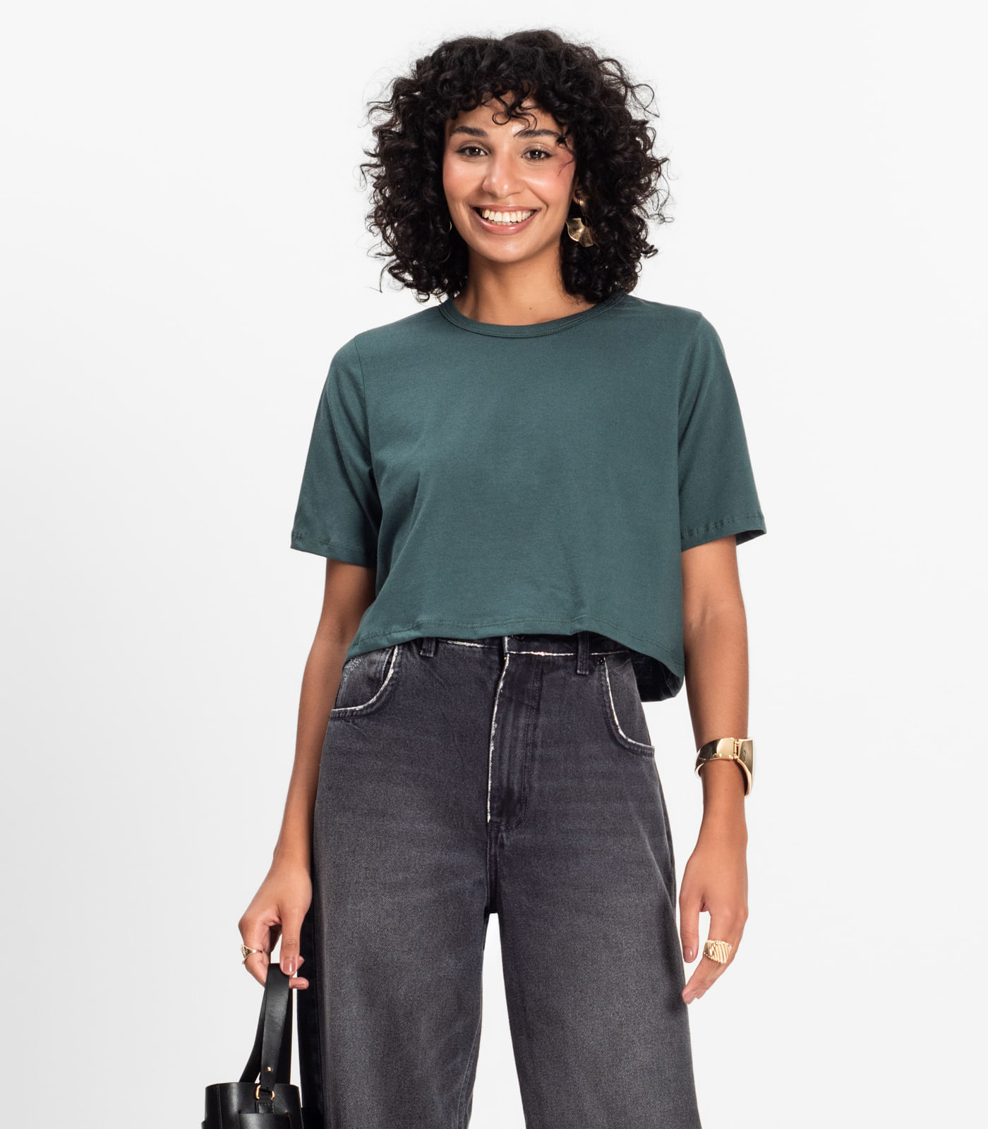 Blusa Cropped Lisa Select Verde - Imagem 12