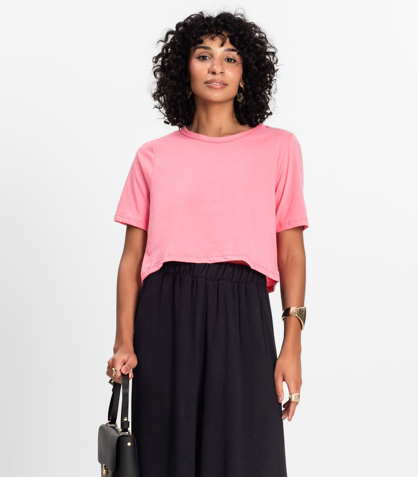 Blusa Cropped Lisa Select Rosa - Imagem 9