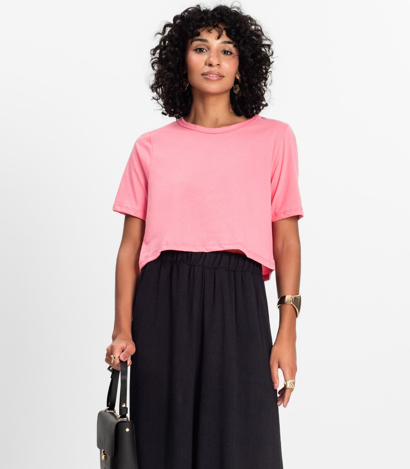 Blusa Cropped Lisa Select Rosa - Imagem 12