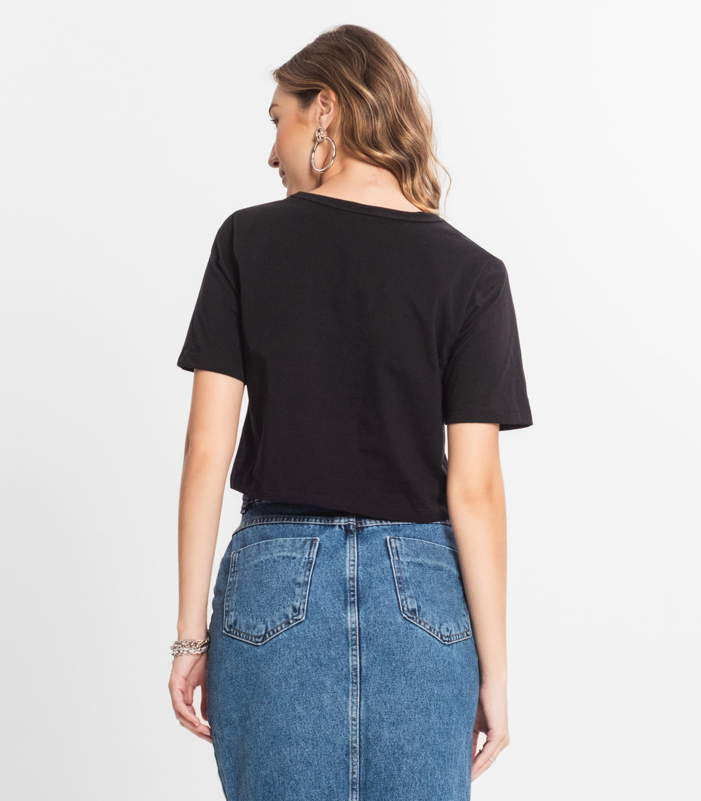 Blusa Cropped Lisa Select Preto - Imagem 3