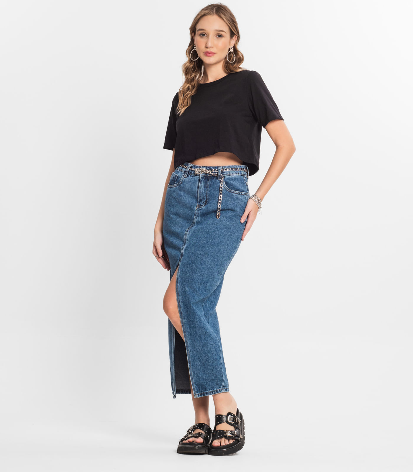 Blusa Cropped Lisa Select Preto - Imagem 4
