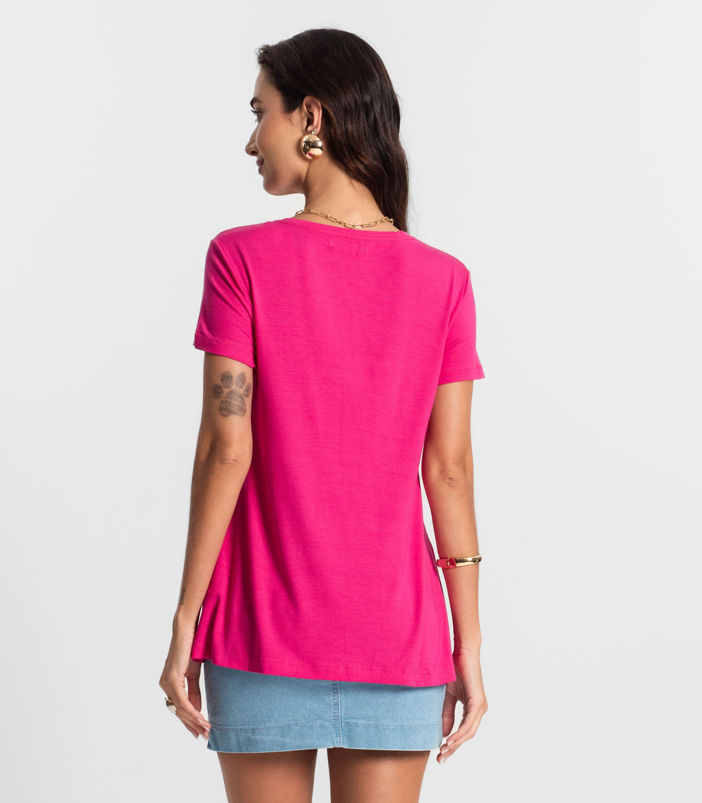 Blusa Feminina manga Curta KO Rosa - Imagem 7