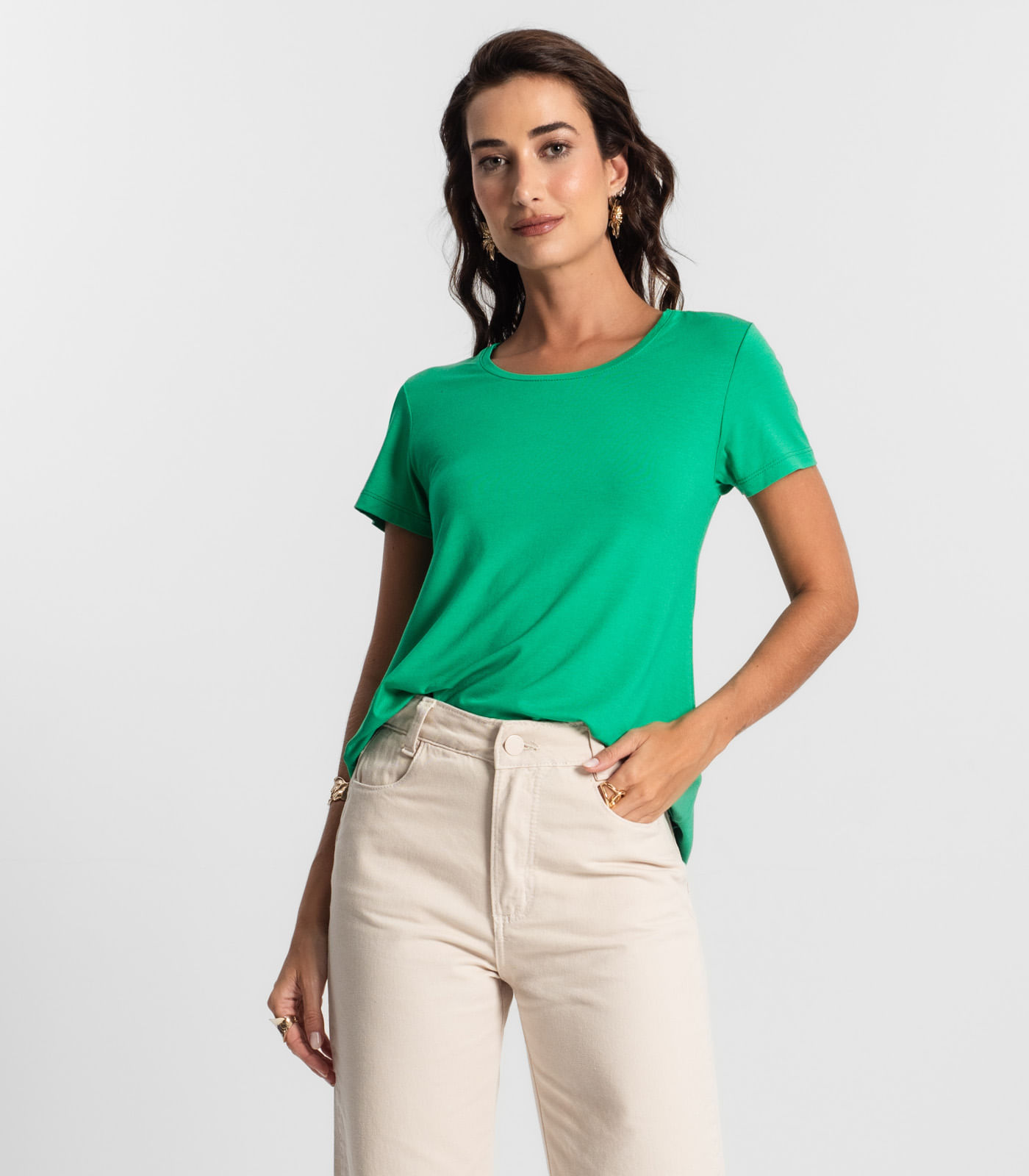 Blusa Feminina manga Curta KO Verde