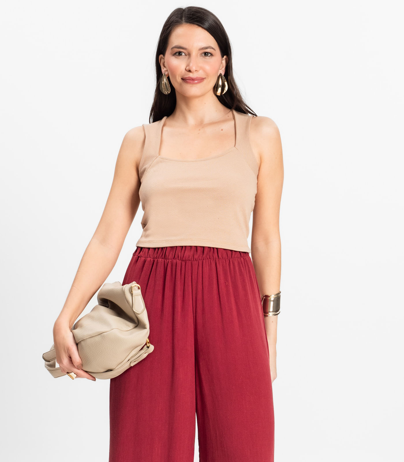 Cropped Feminino Select Marrom