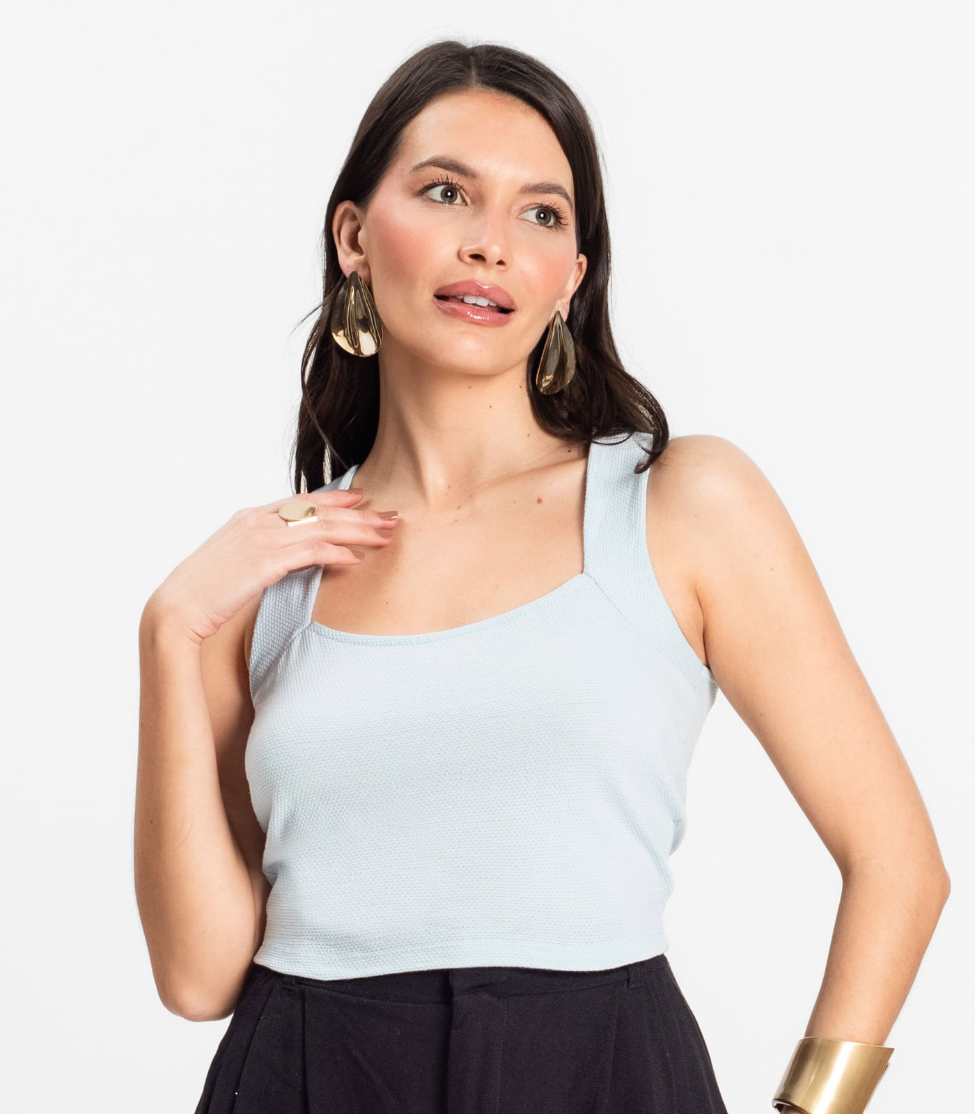 Cropped Feminino Select Azul - Imagem 2