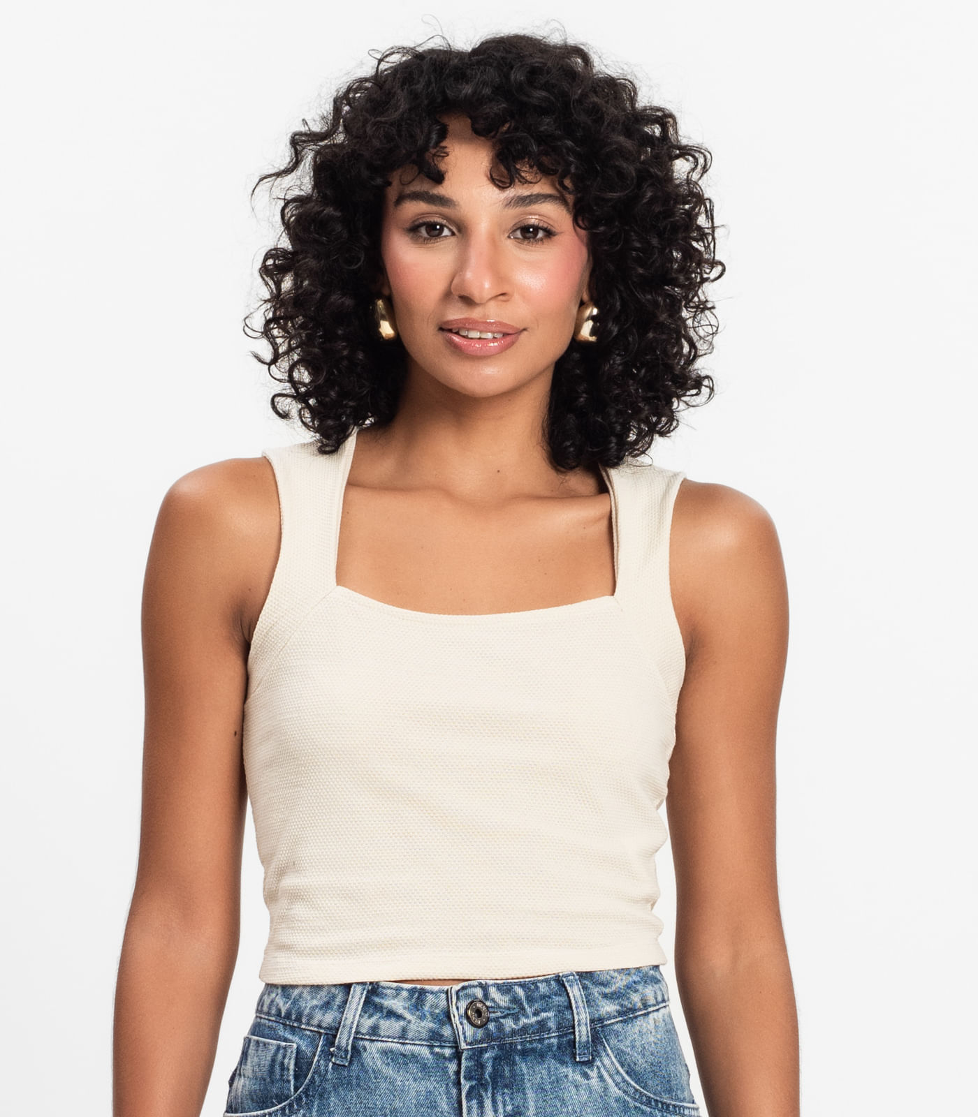 Cropped Feminino Select Bege - Imagem 2