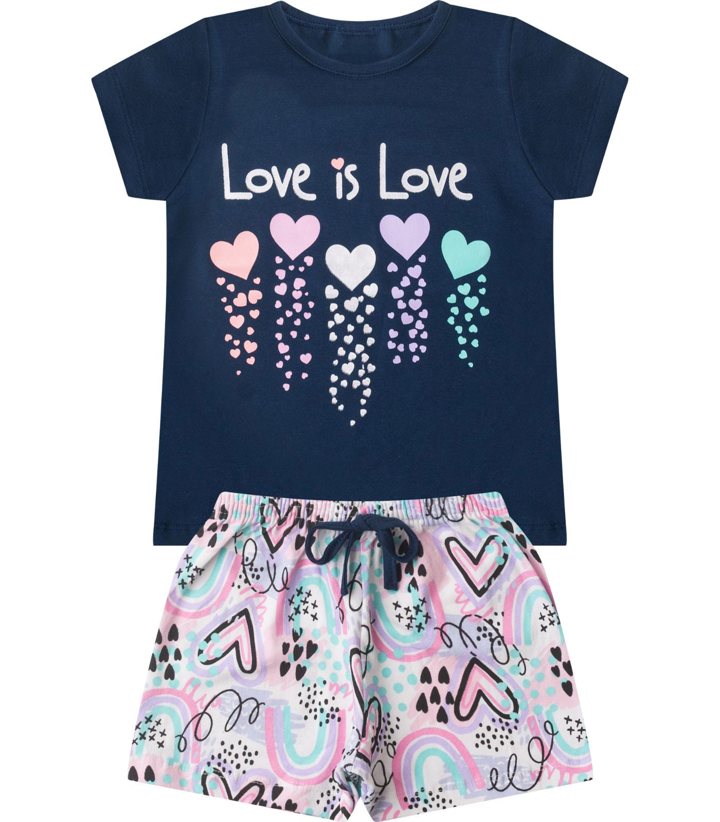 Conjunto Infantil Menina Básico Curto Select Azul