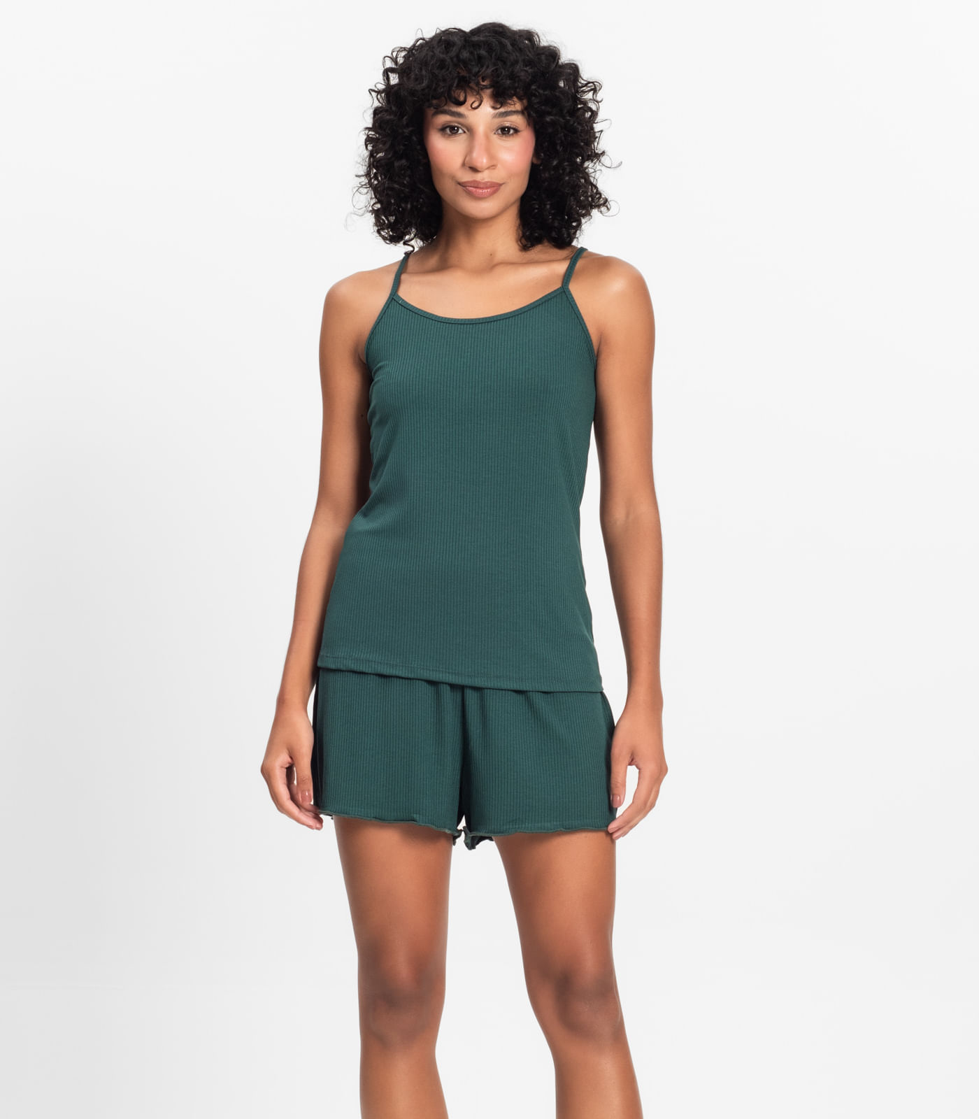 Pijama de Alça Feminino Select Verde