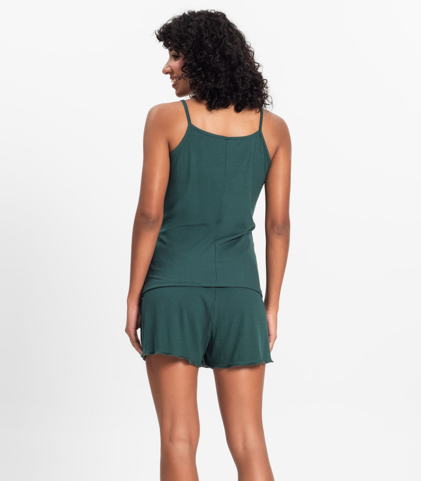 Pijama de Alça Feminino Select Verde - Imagem 4