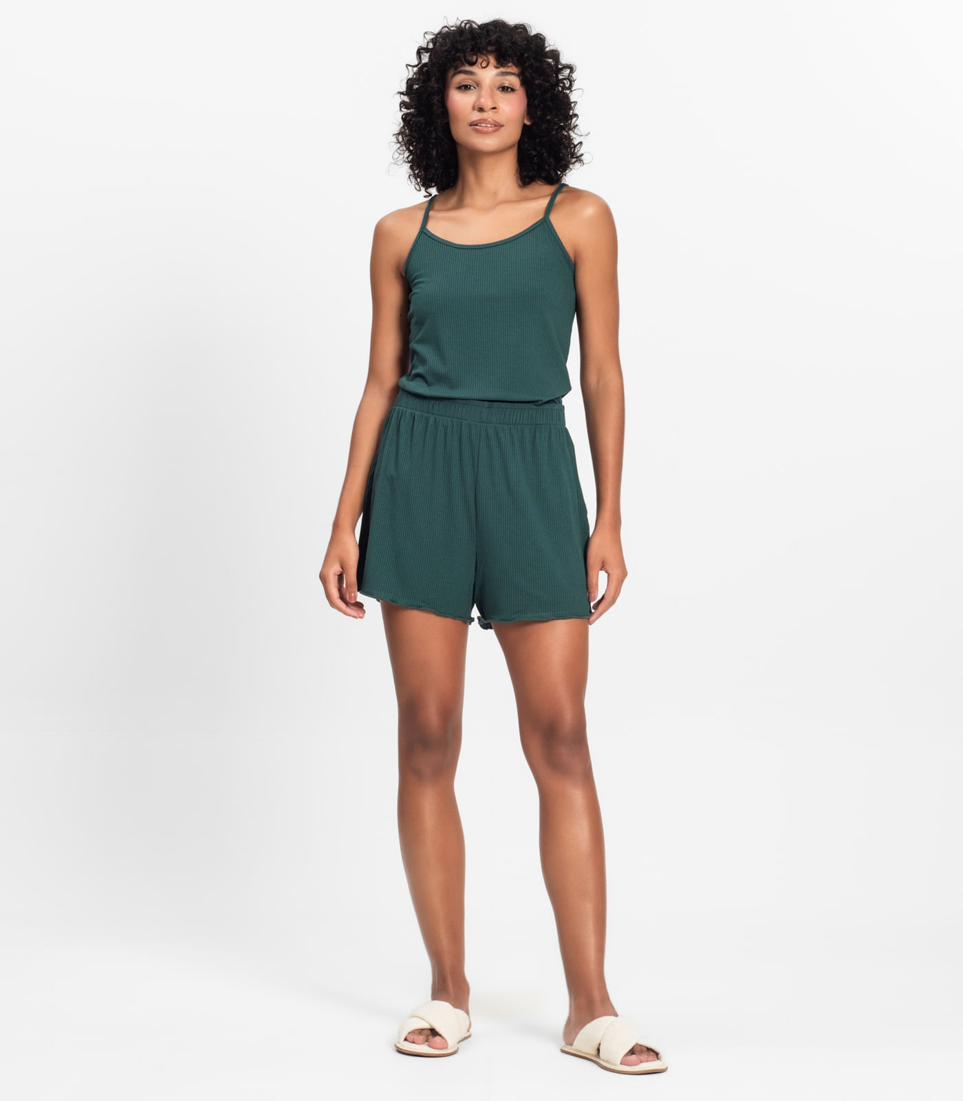 Pijama de Alça Feminino Select Verde - Imagem 5