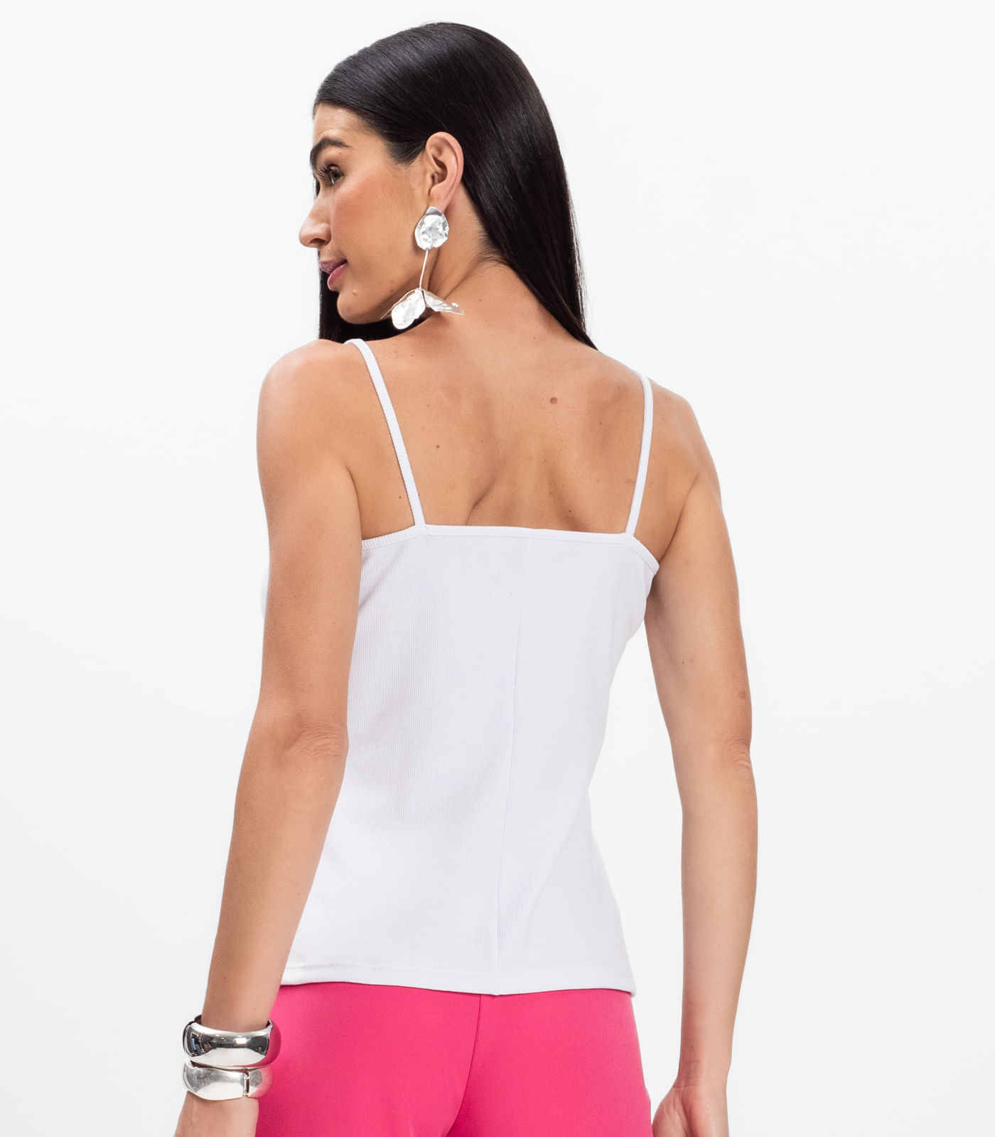 Blusa de Alça Infinita Cor Branco - Imagem 3