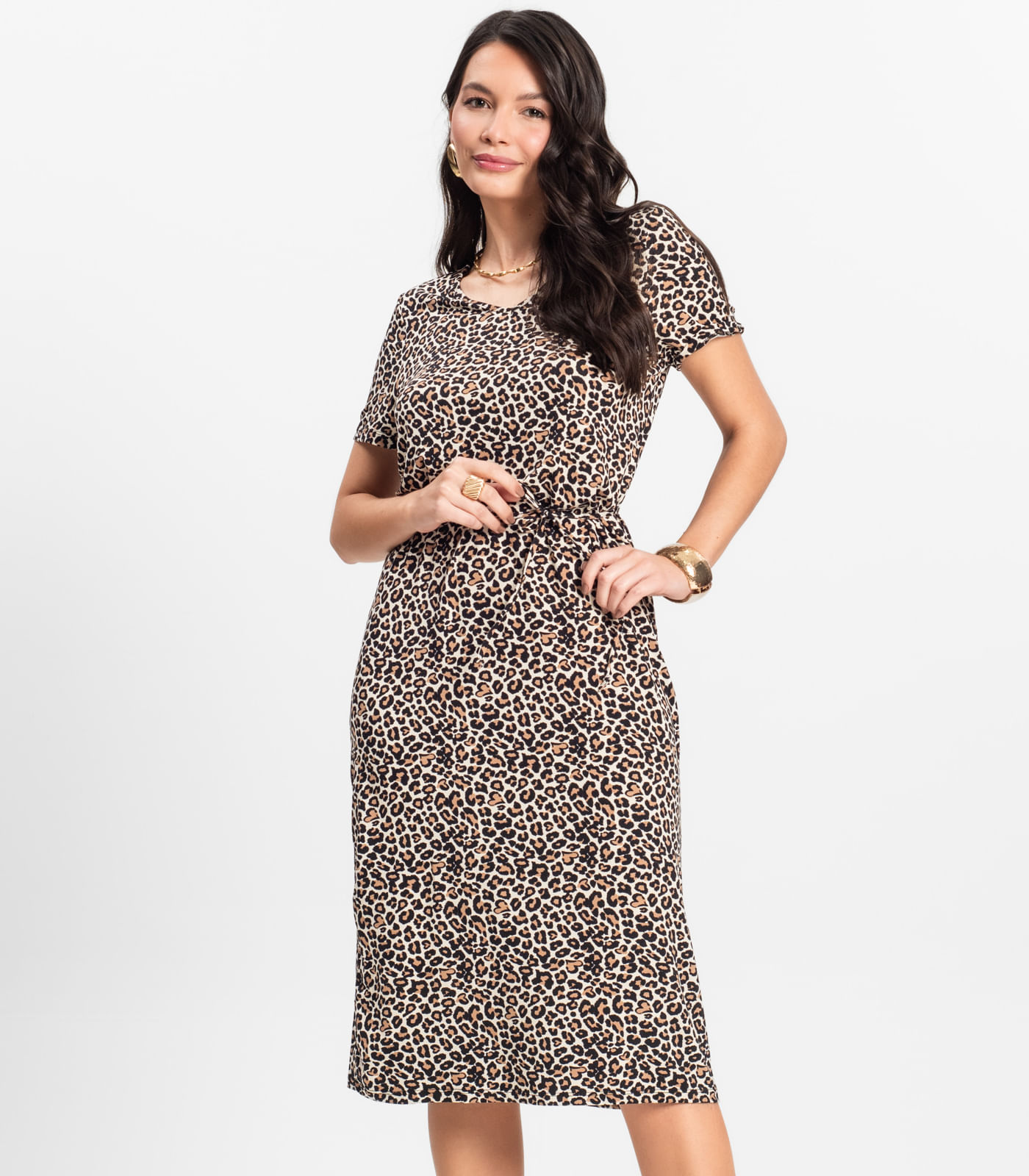 Vestido Midi Feminino Select Bege - Imagem 2