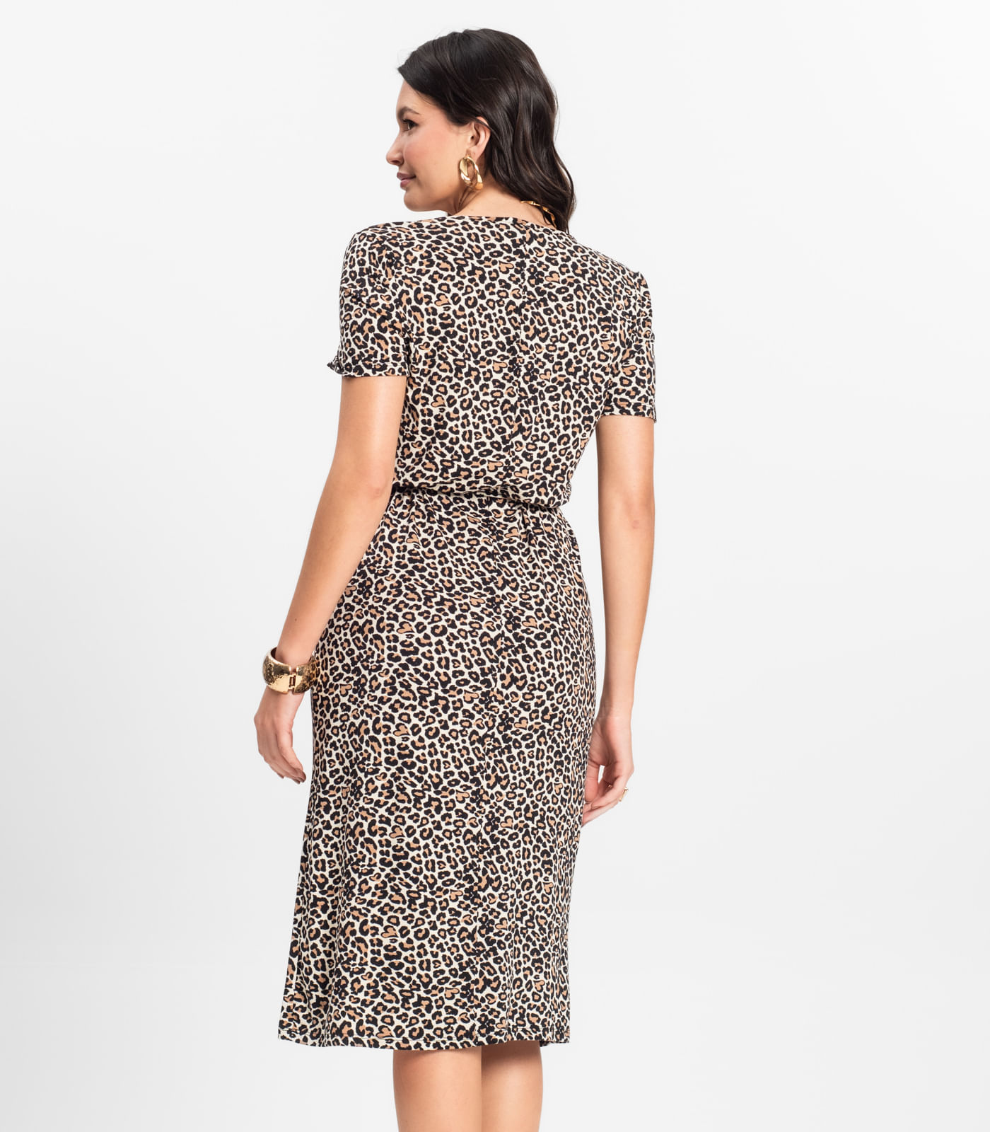 Vestido Midi Feminino Select Bege - Imagem 3