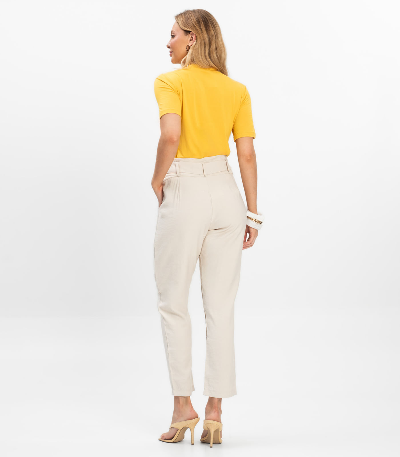 Calça Feminina Marrante Clochard Renaluci Bege - Imagem 3