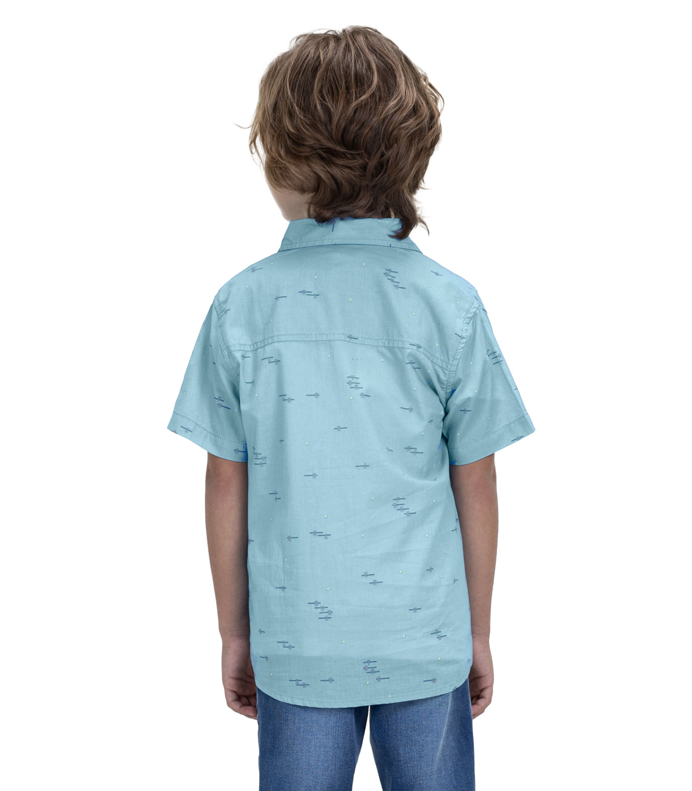Camisa Infantil Masculina Estampada Trick Nick Azul - Imagem 22