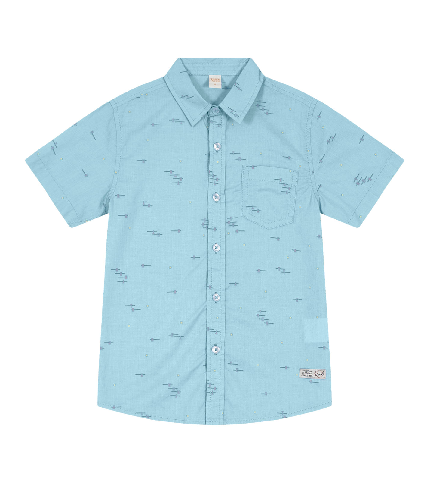 Camisa Infantil Masculina Estampada Trick Nick Azul - Imagem 8