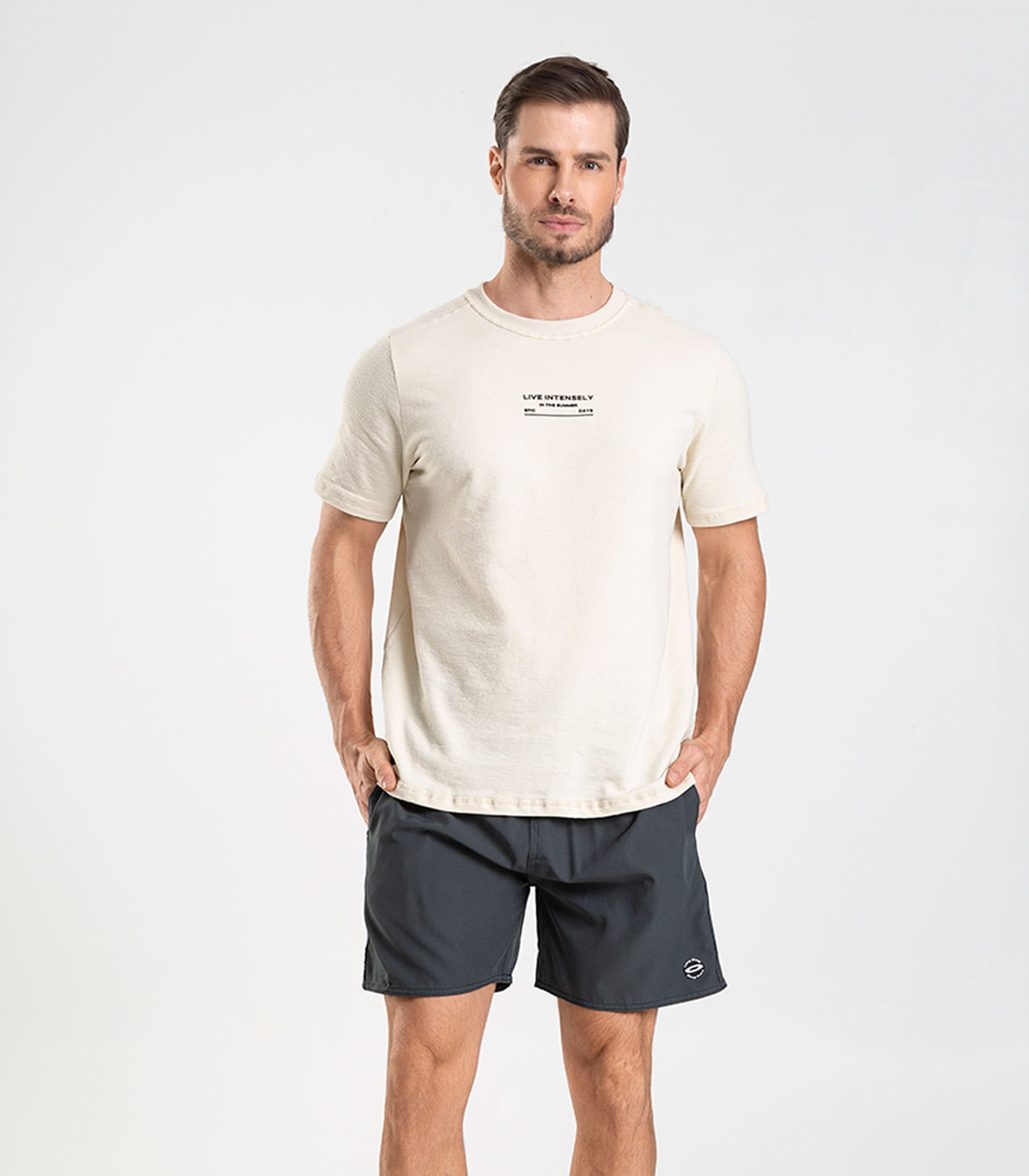 Bermuda Masculina Lisa De Microfibra Long Bong Cinza