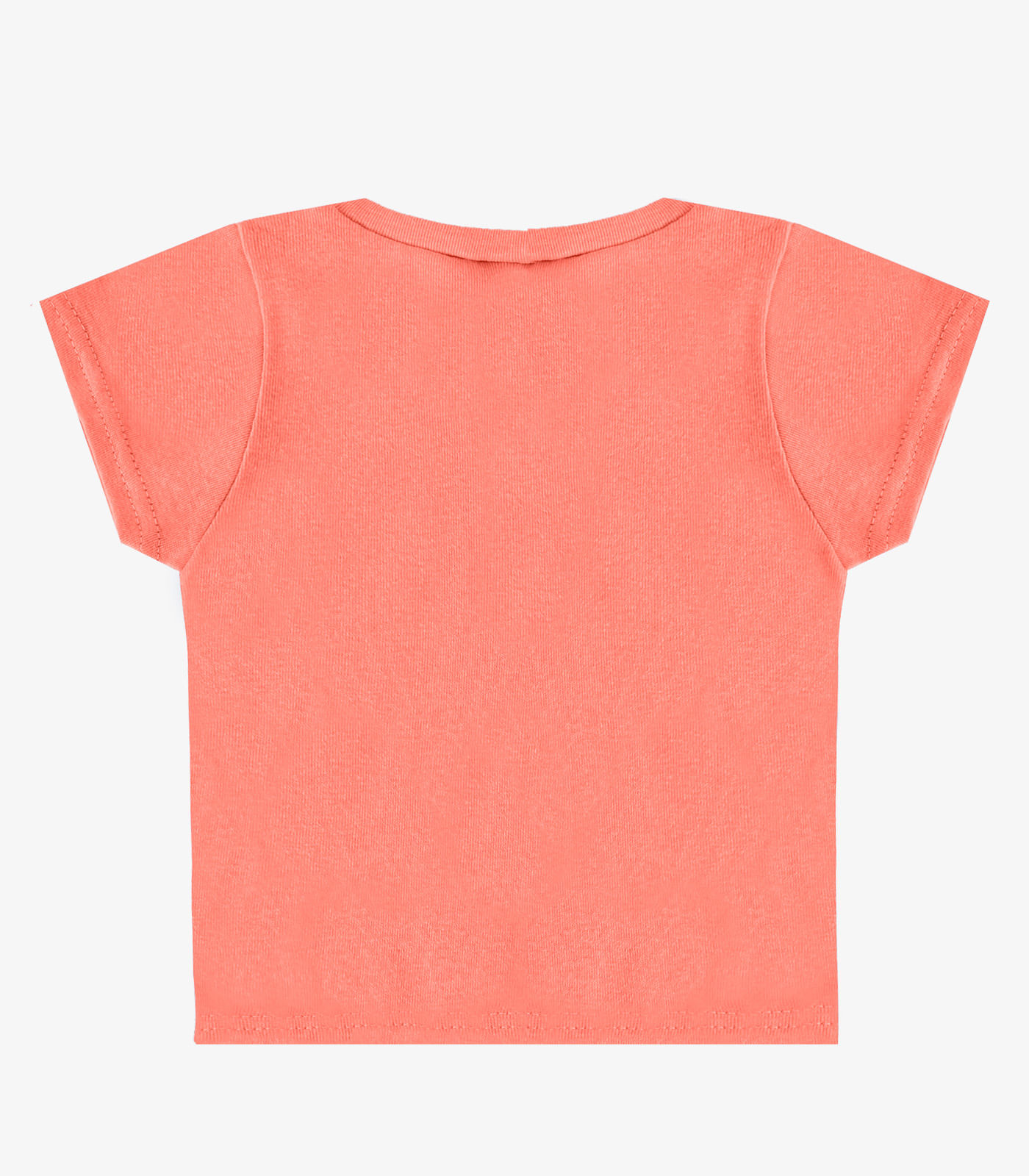 Blusa Básica Infantil Manga Curta Lisa Soletex Laranja - Imagem 8