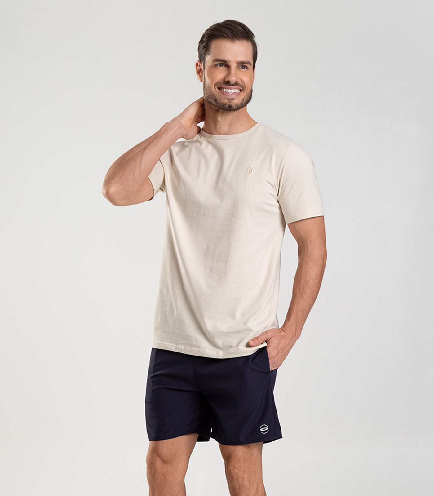 Bermuda Masculina Lisa De Microfibra Long Bong Azul - Imagem 5