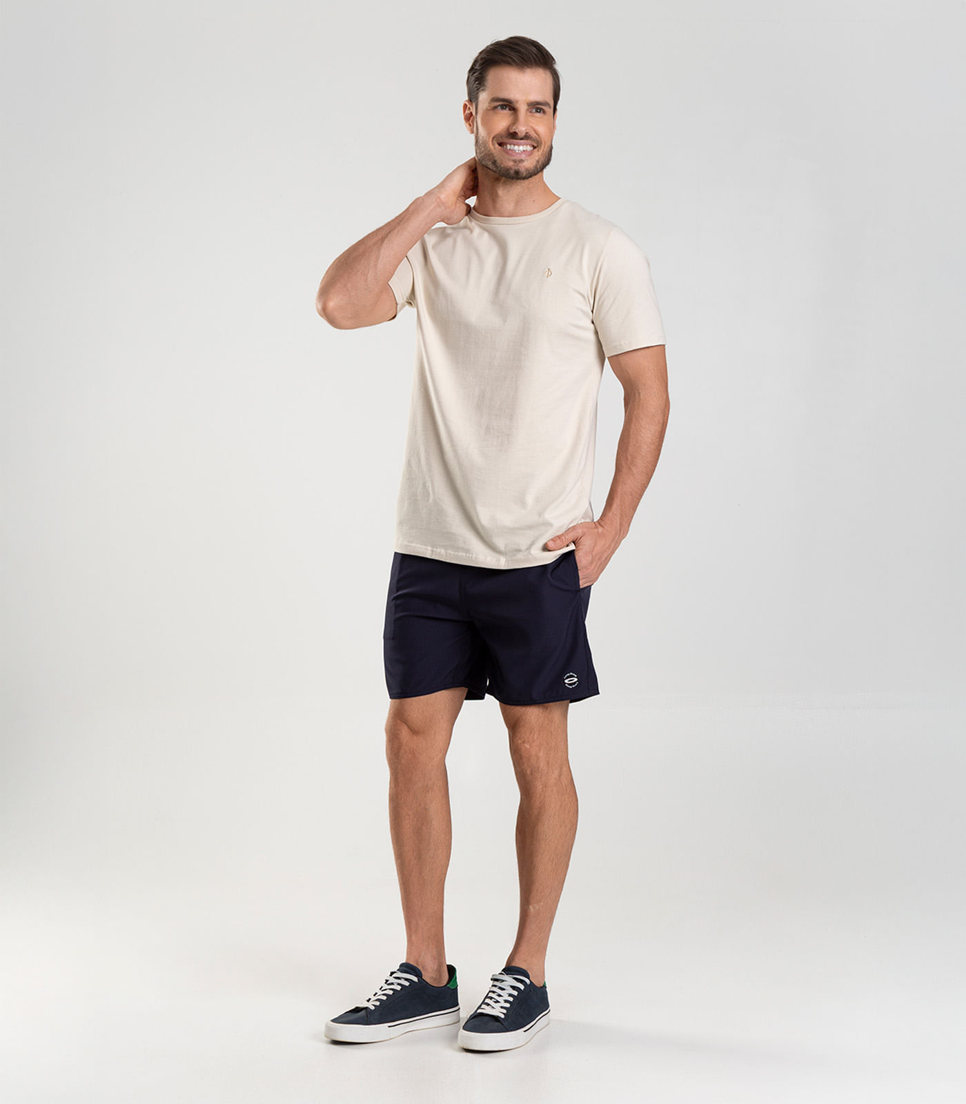 Bermuda Masculina Lisa De Microfibra Long Bong Azul - Imagem 16