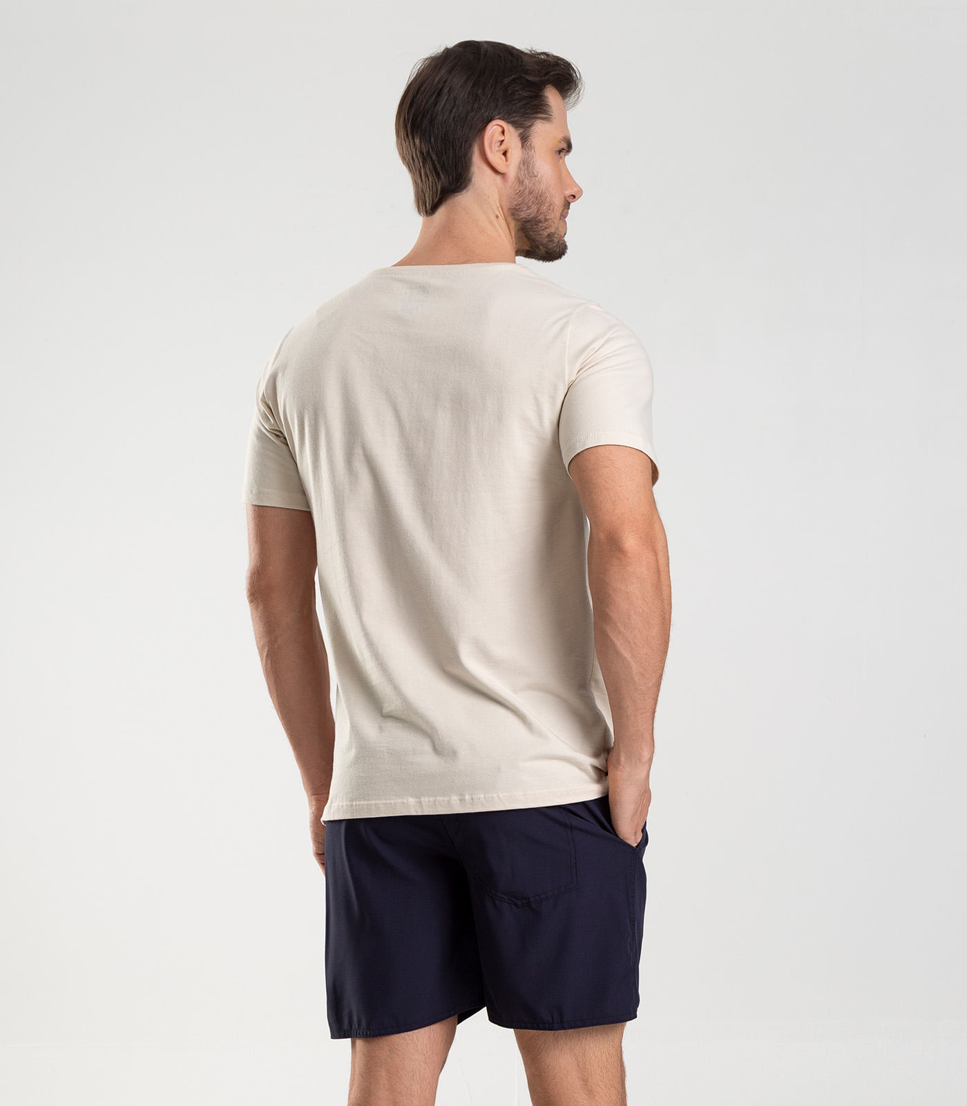 Bermuda Masculina Lisa De Microfibra Long Bong Azul - Imagem 2