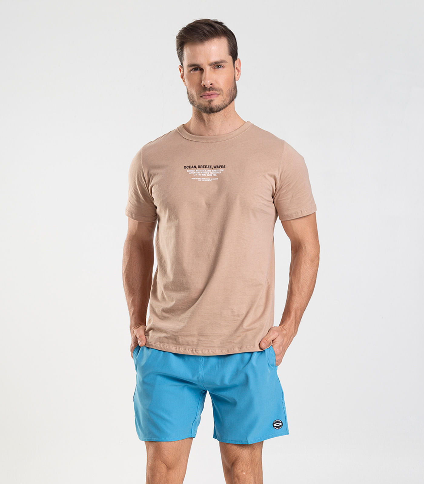 Bermuda Masculina Lisa De Microfibra Long Bong Azul