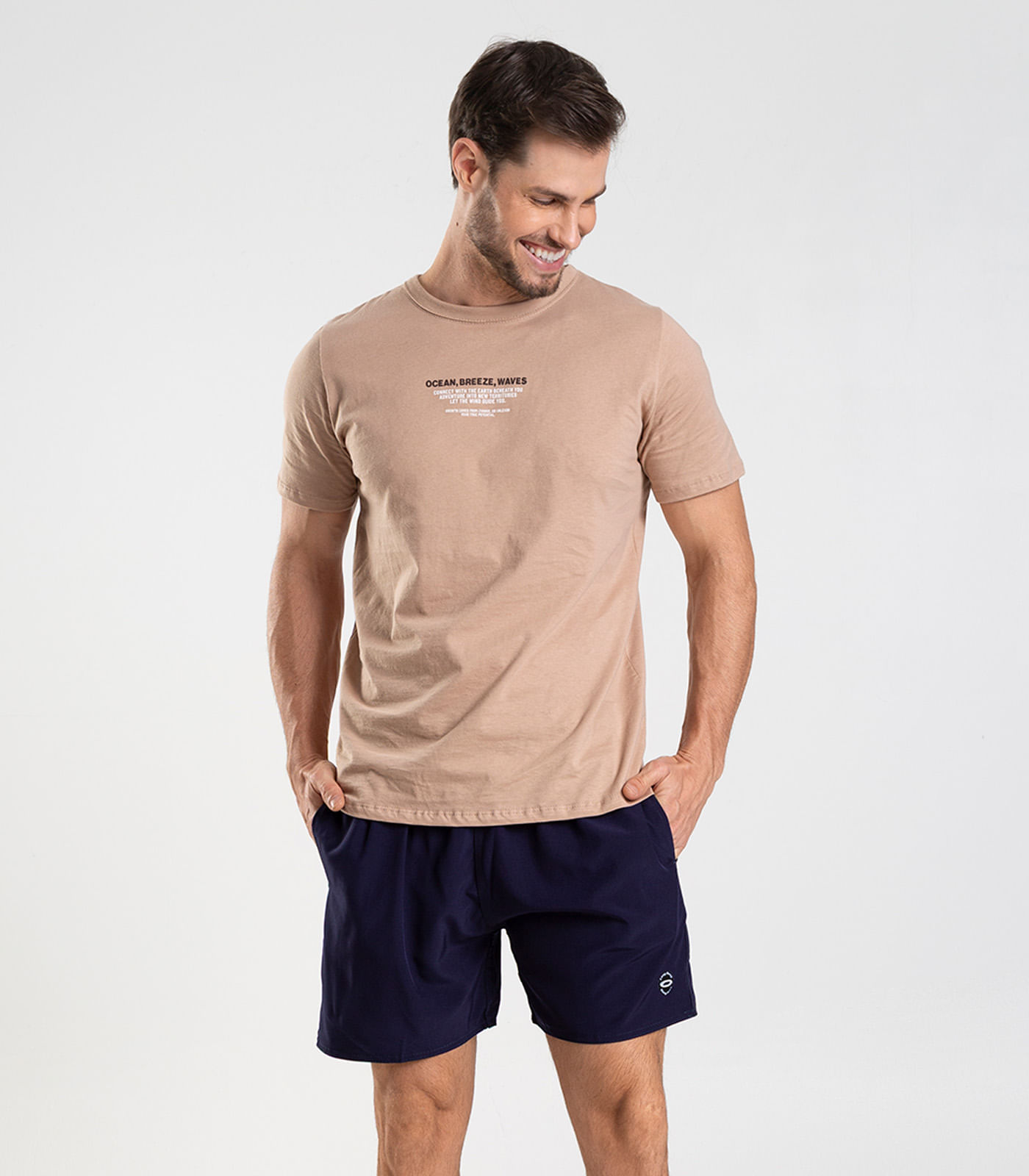 Bermuda Masculina Lisa De Microfibra Long Bong Azul - Imagem 9