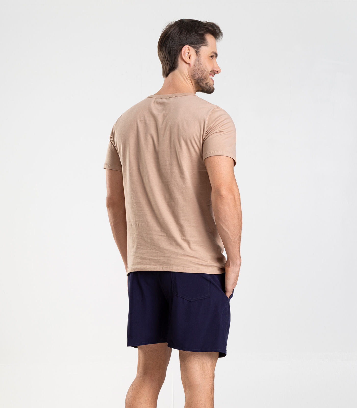 Bermuda Masculina Lisa De Microfibra Long Bong Azul - Imagem 10