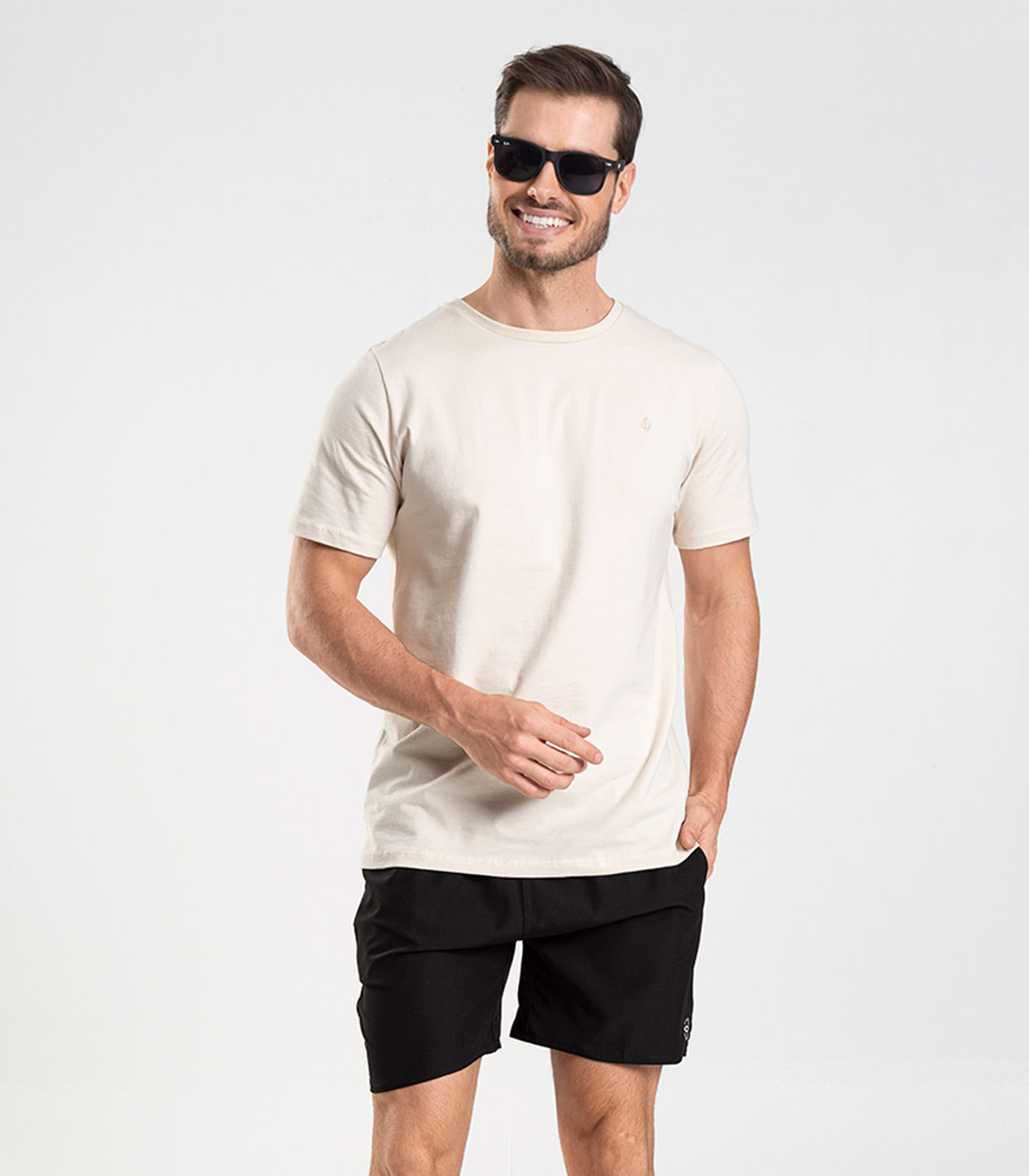 Bermuda Masculina Lisa De Microfibra Long Bong Preto - Imagem 13