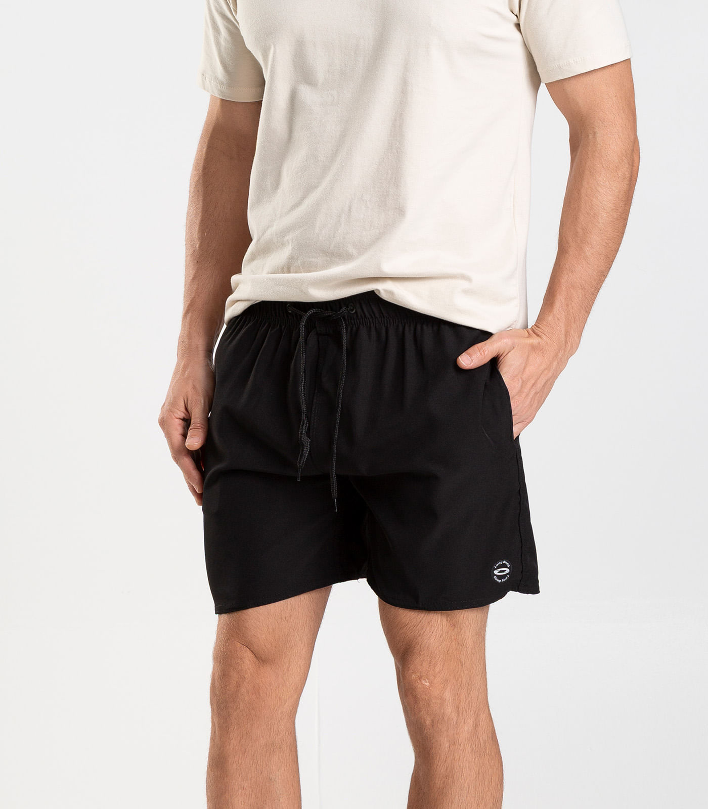 Bermuda Masculina Lisa De Microfibra Long Bong Preto - Imagem 15