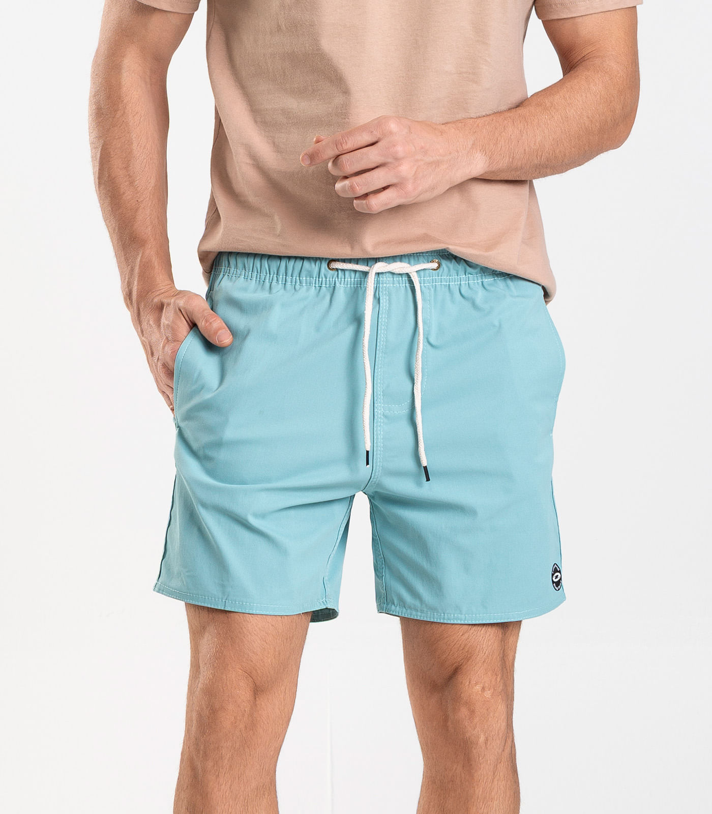 Bermuda Masculina De Microfibra Sarjada Long Bong Azul - Imagem 7