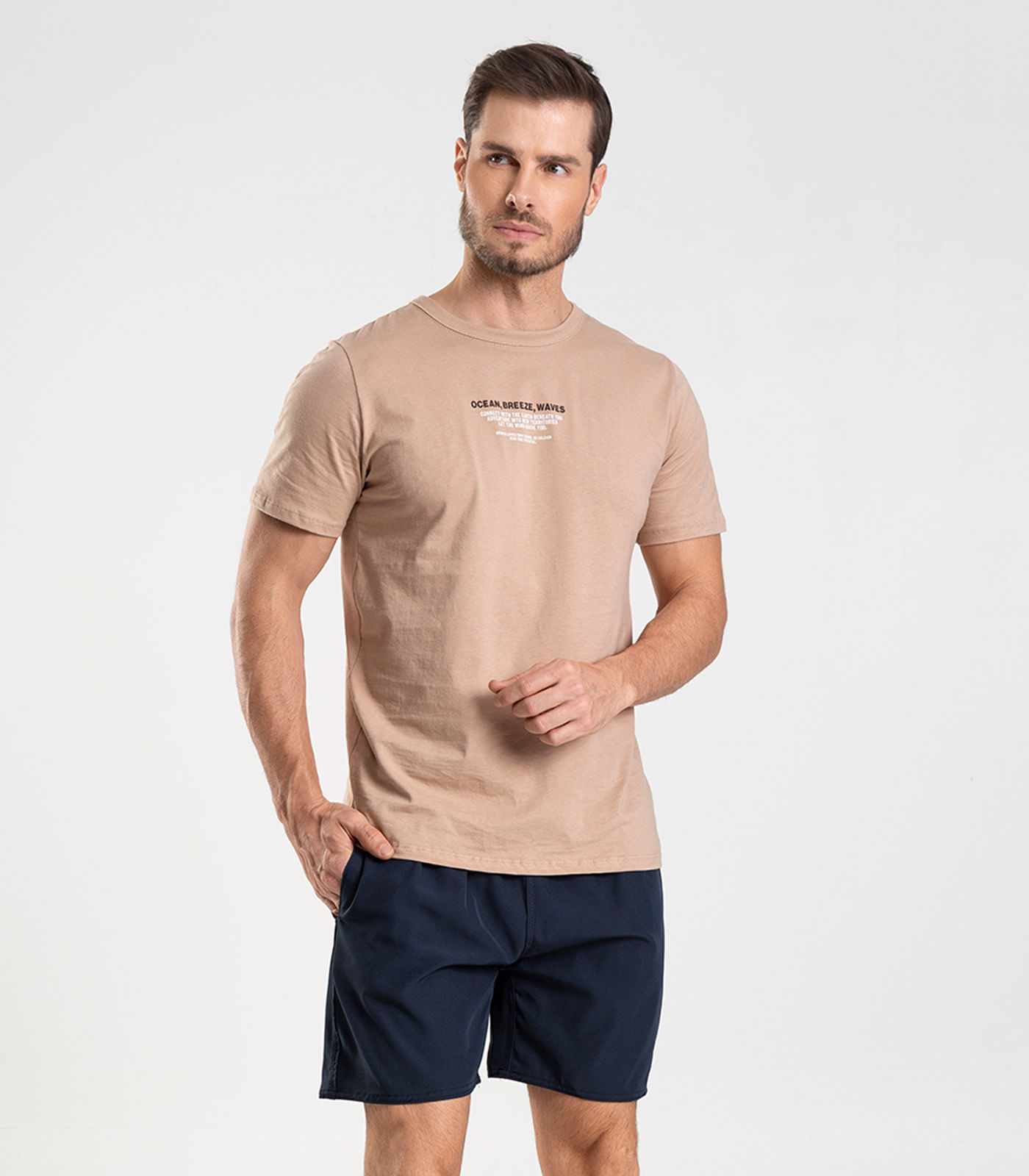 Bermuda Masculina Lisa De Microfibra Long Bong Azul