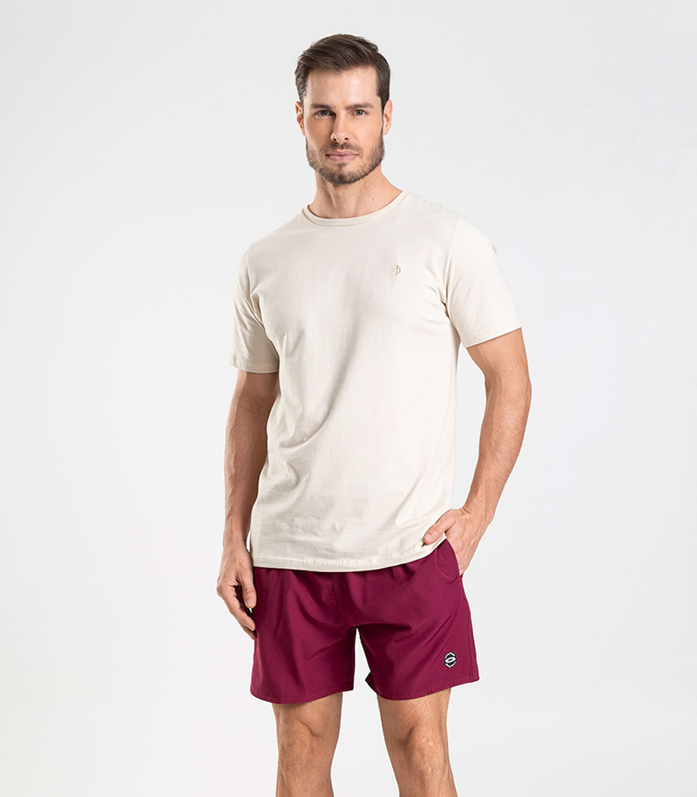 Bermuda Masculina Lisa De Microfibra Long Bong Vermelho - Imagem 5