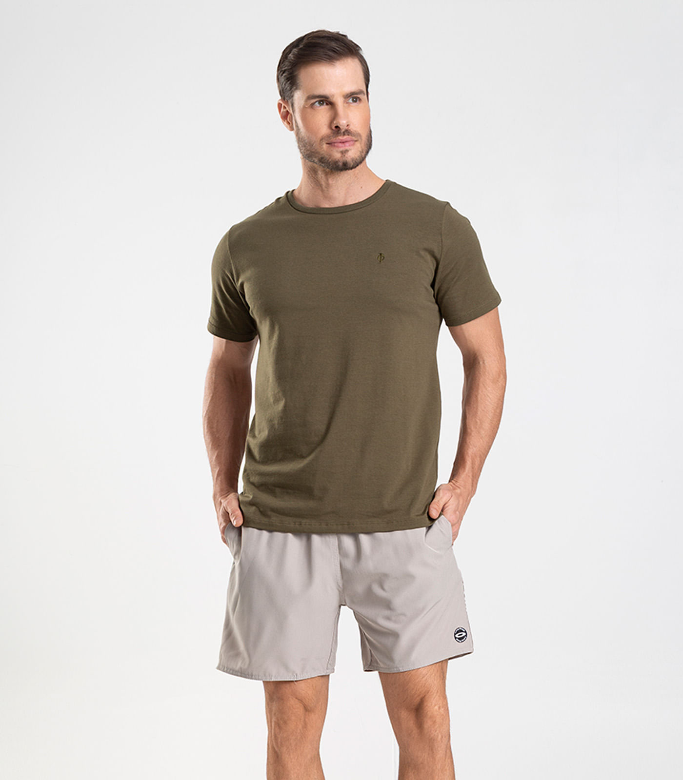 Bermuda Masculina Lisa De Microfibra Long Bong Bege - Imagem 5