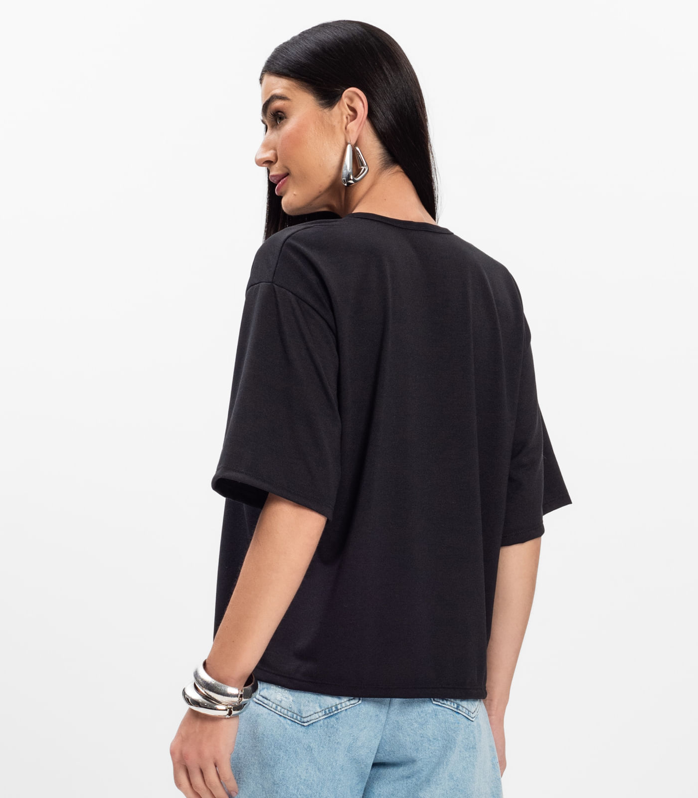 Blusa Feminina Devote V Infinita Cor Preto - Imagem 3