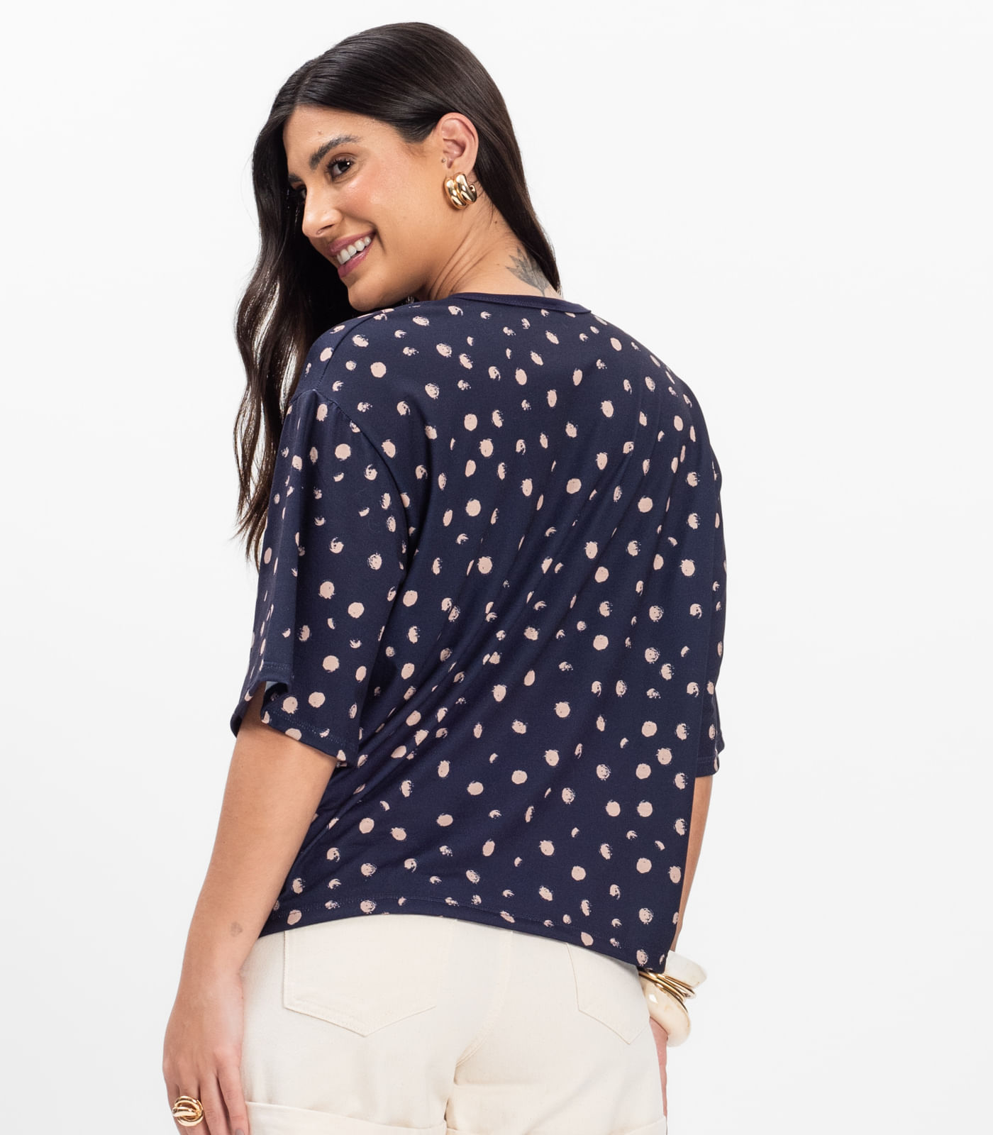 Blusa Feminina Devote V Infinita Cor Azul - Imagem 7