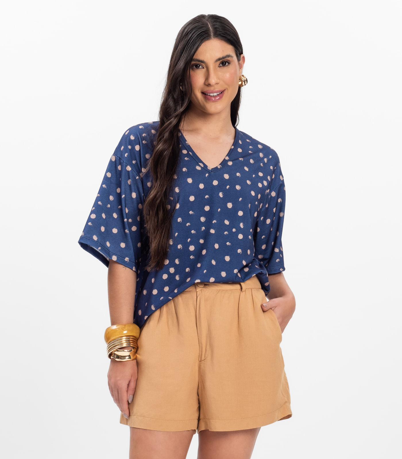 Blusa Feminina Devote V Infinita Cor Roxo - Imagem 5