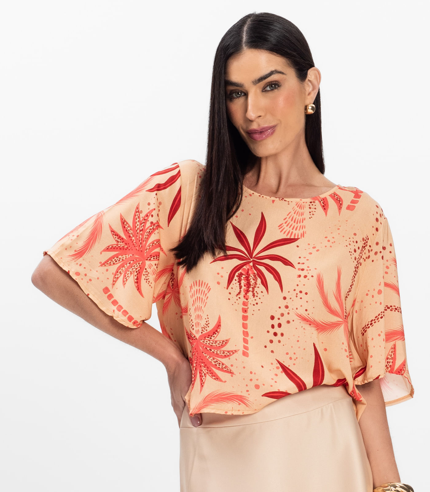 Blusa Feminina em Tecido Infinita Cor Rosa - Imagem 6