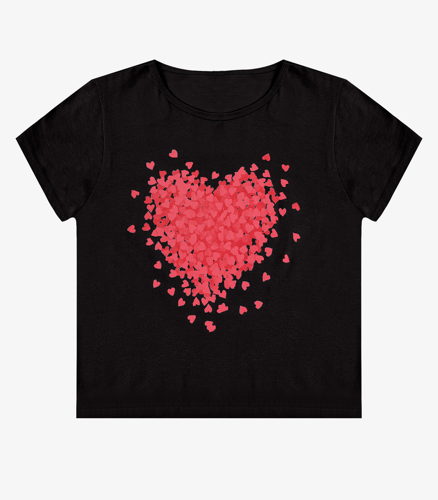 Blusa Feminina Manga Curta Estampada Select Preto - Imagem 5