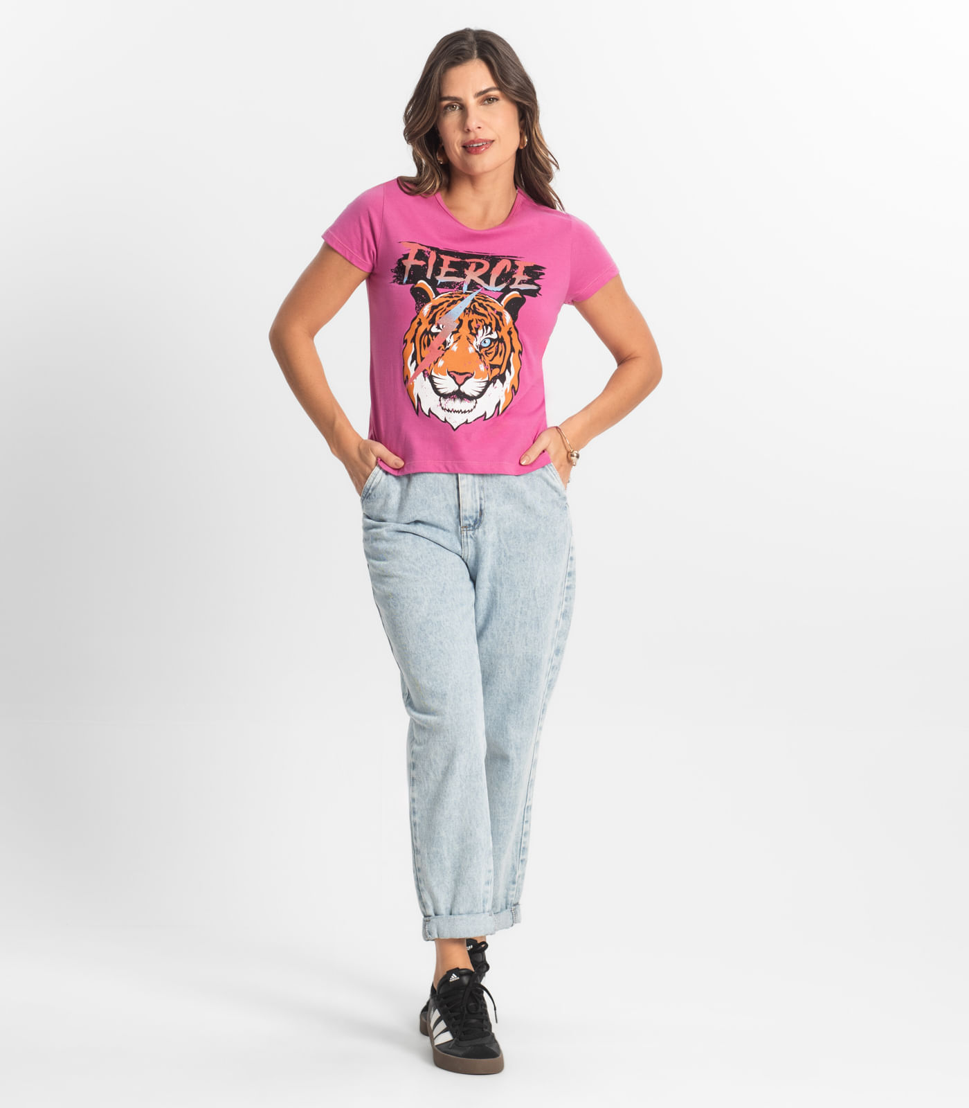 Blusa T-Shirt Feminina Estampada Select Rosa - Imagem 12