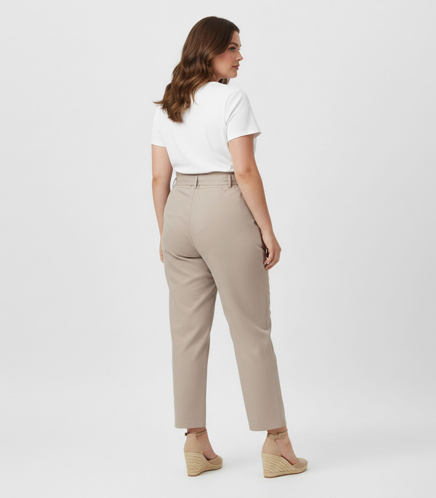 Calça Feminina Plus Size Marrante Renaluci Bege - Imagem 10